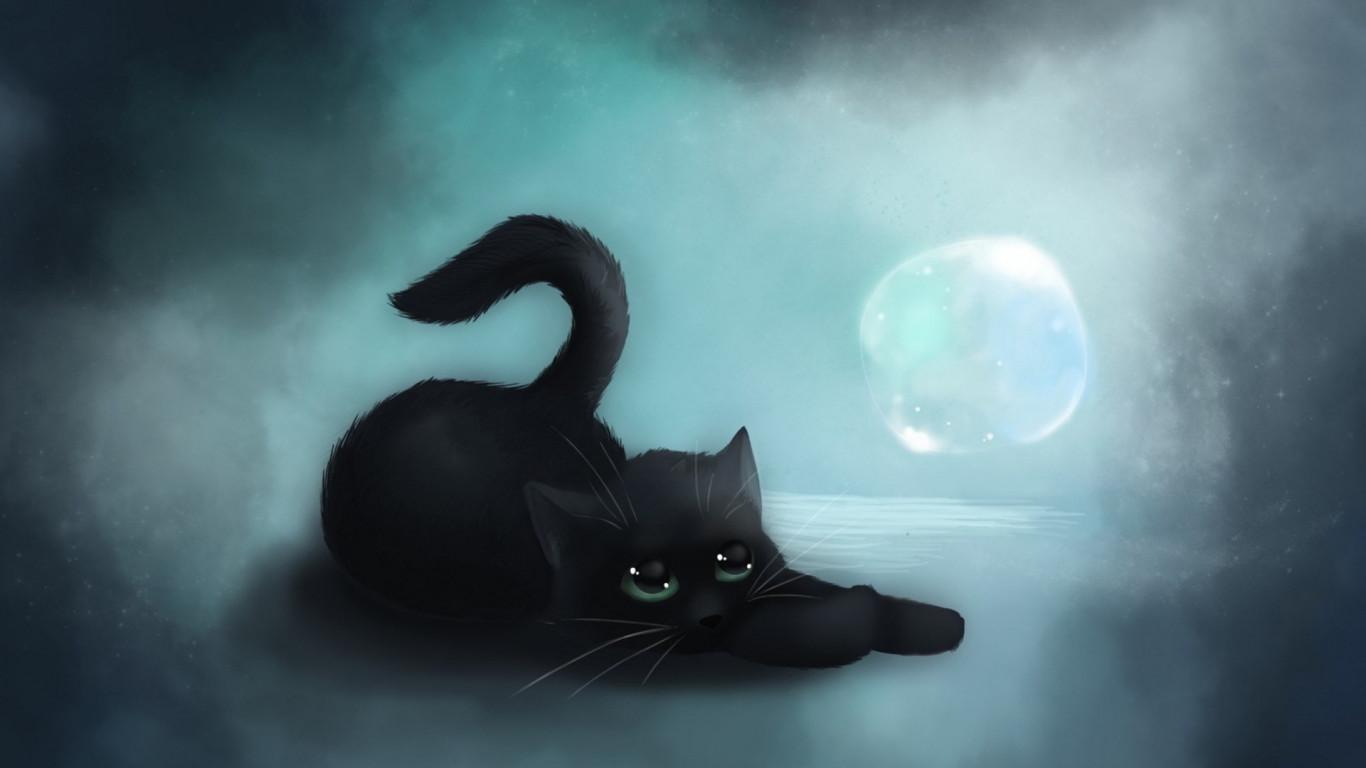 1366x768 3D Cat HD Desktop Wallpaper 22672
