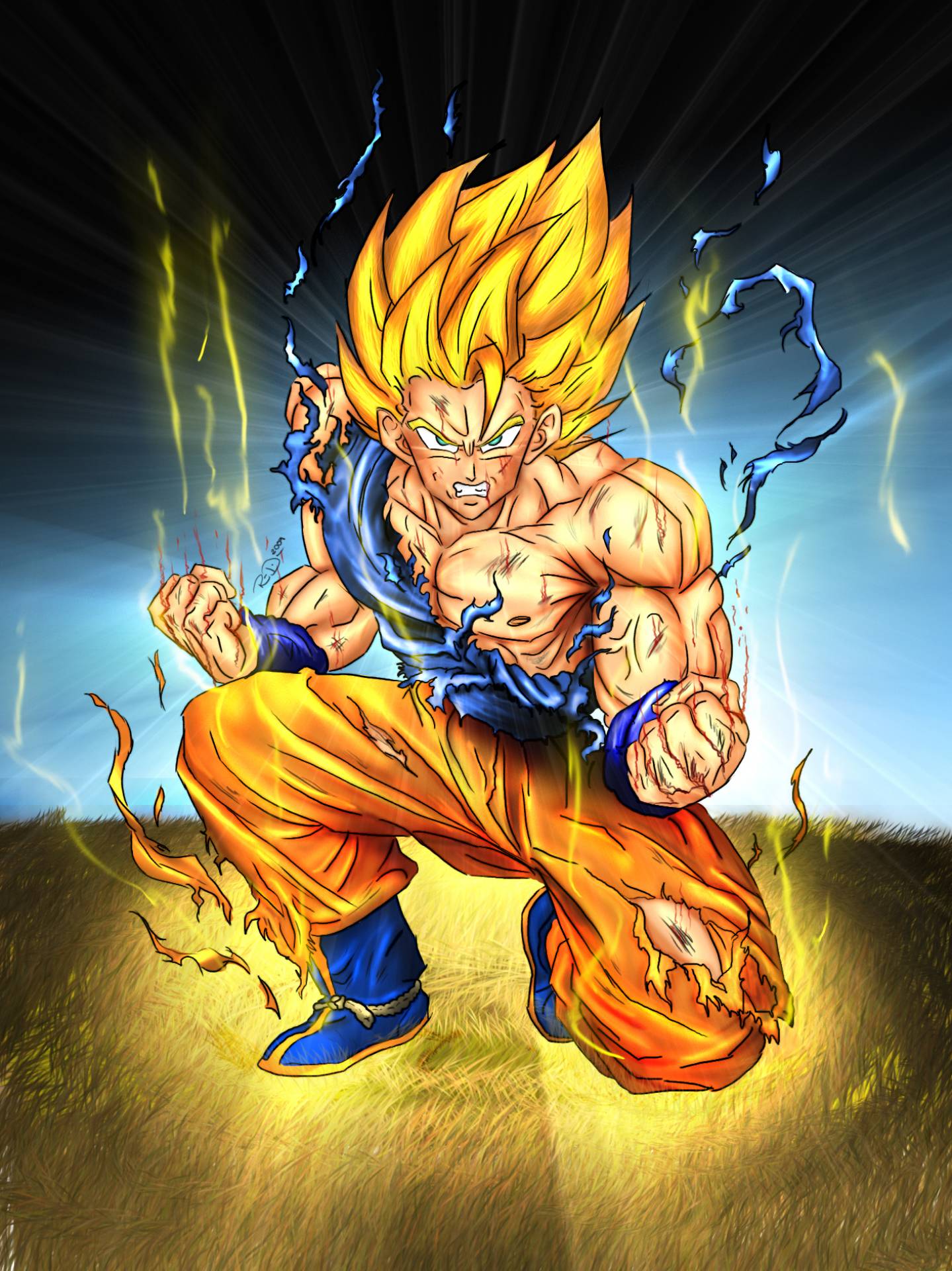 1439x1920 Dragon Ball Z Super Saiyan