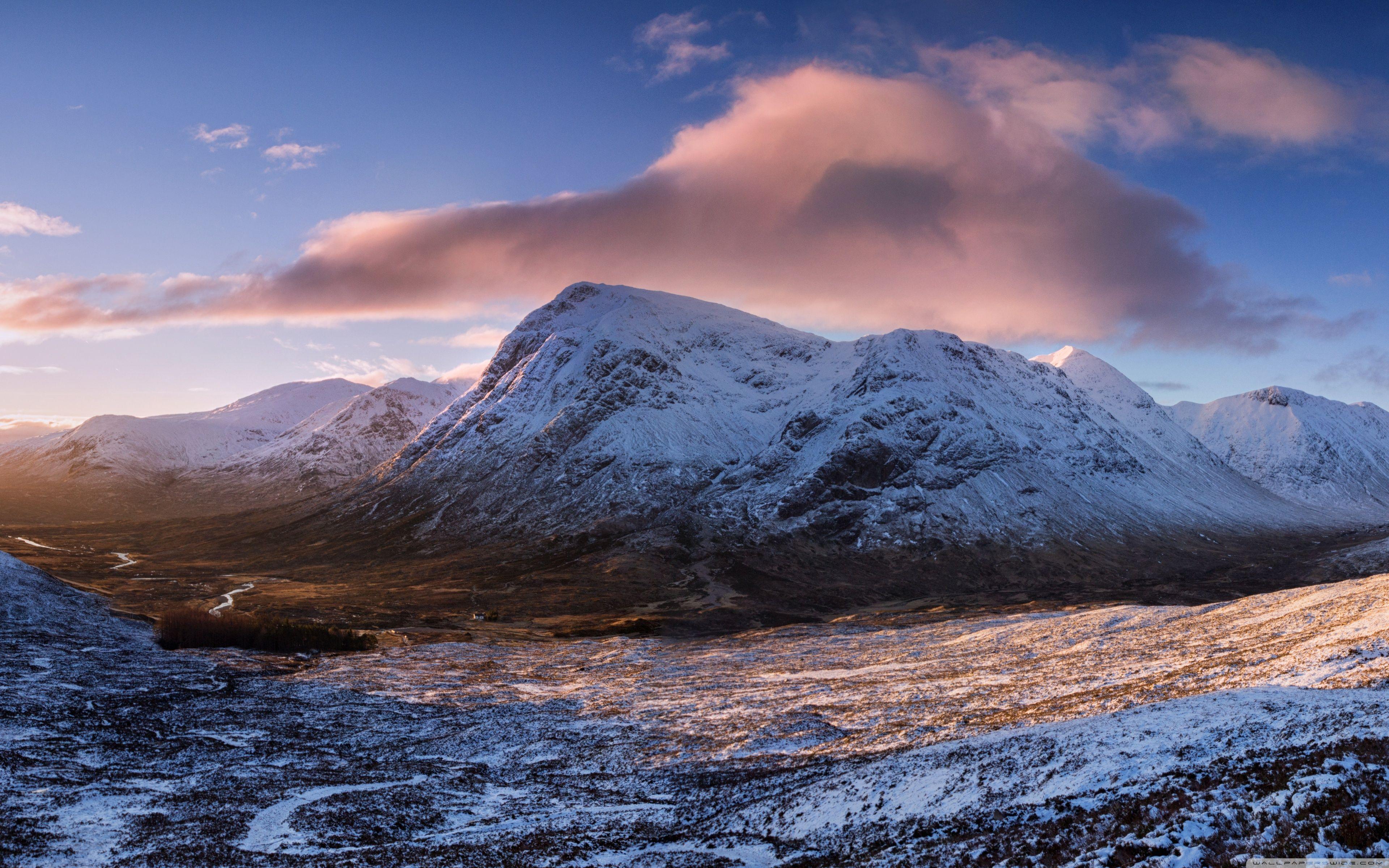 3840x2400 Winter Dawn, Glencoe, Scotland ❤ 4K HD Desktop Wallpaper for 4K