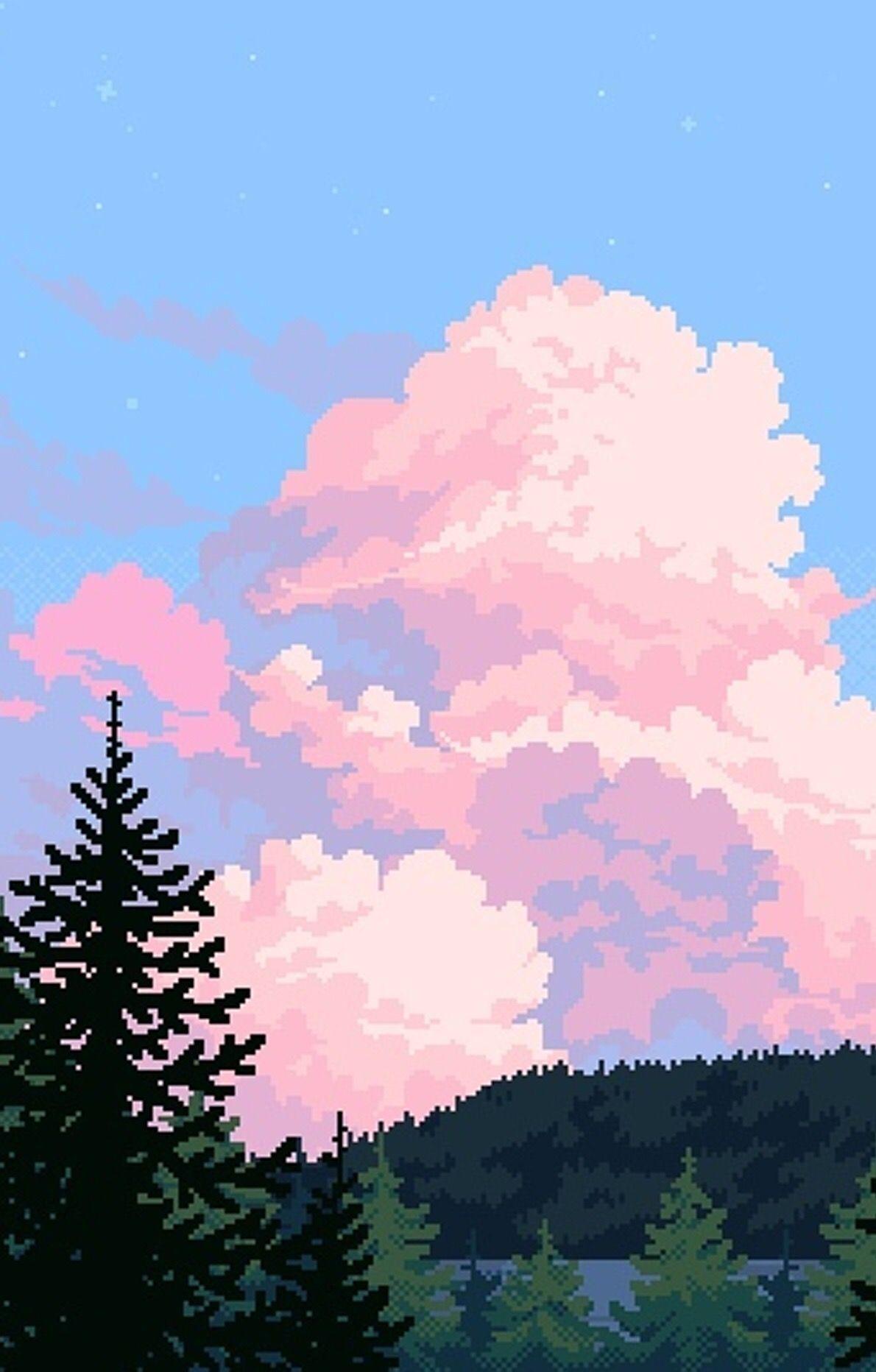 1190x1864 Pixel paradise. Pixel art background, Art background, Art wallpaper