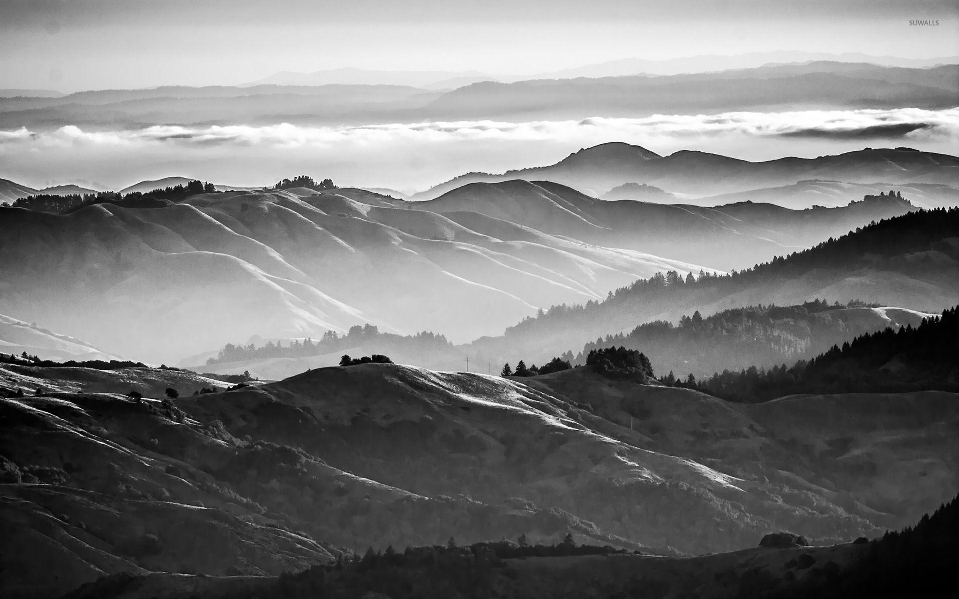 1920x1200 Misty Mountains Wallpaper