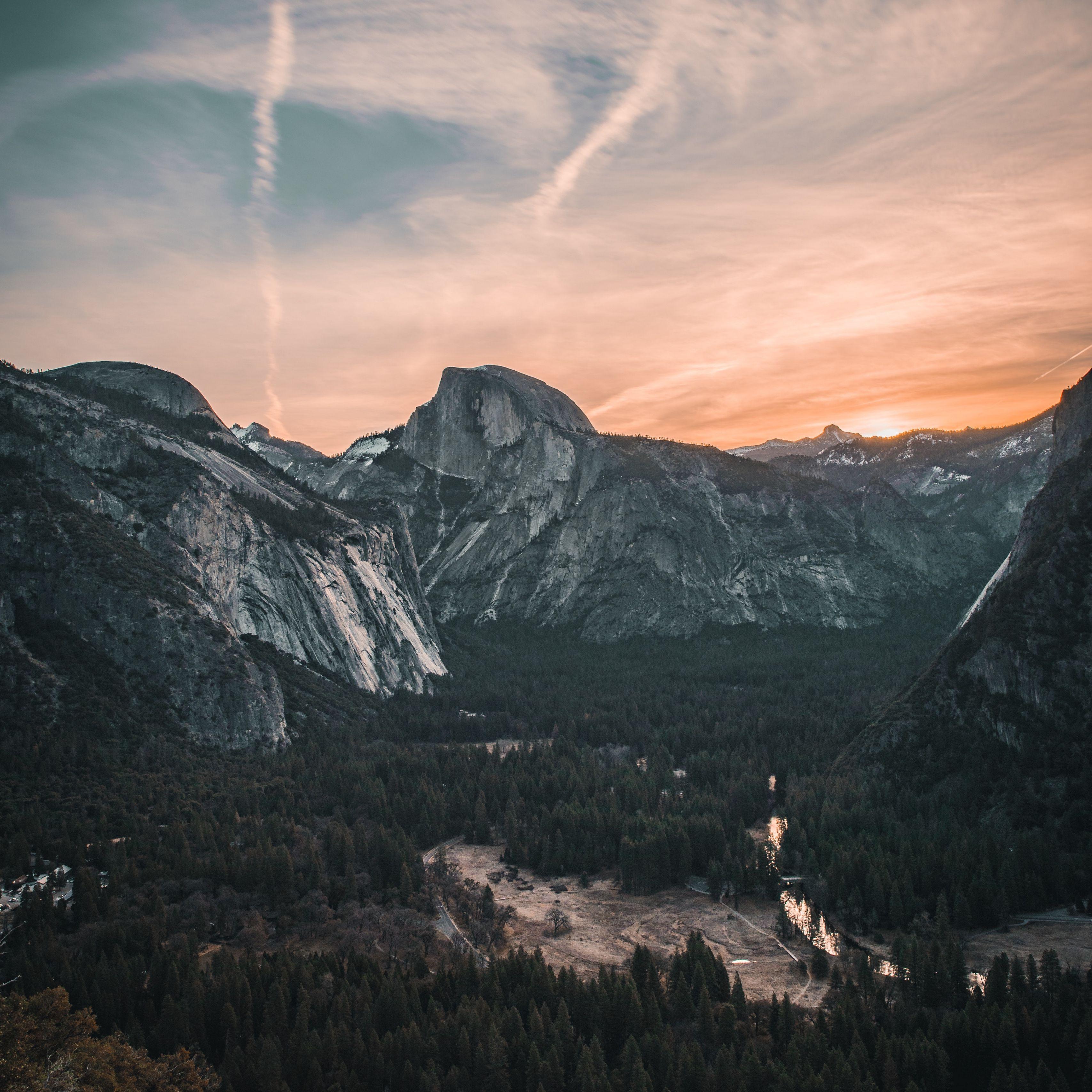 3415x3415 Download wallpaper 3415x3415 mountains, yosemite valley, united states ipad pro 12.9 retina for parallax HD background