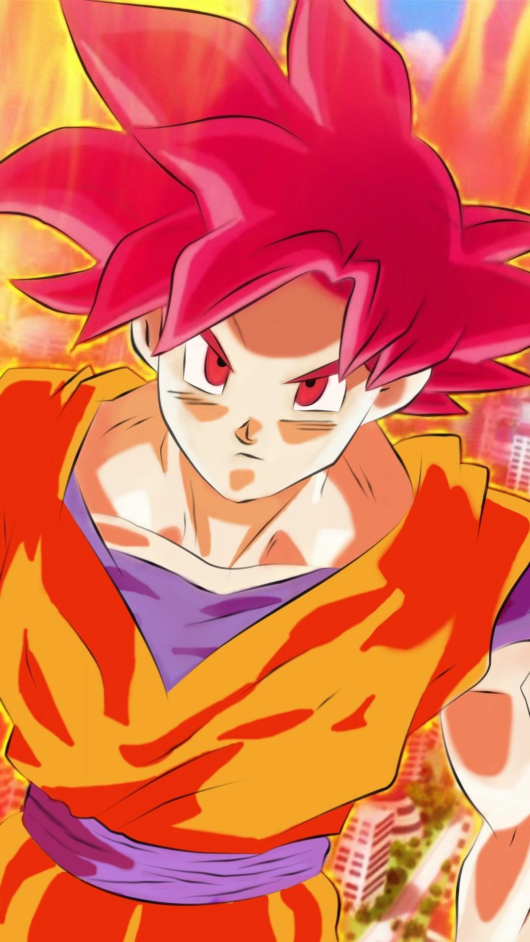 1080x1920 Wallpaper Dragon Ball Z, Goku, Super Saiyan Ball Z Goku Super Saiyan Red HD Wallpaper