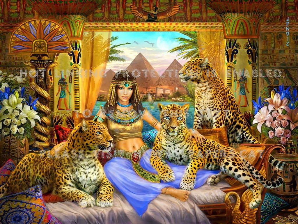 1024x770 egyptian princess lady painting exotic wild