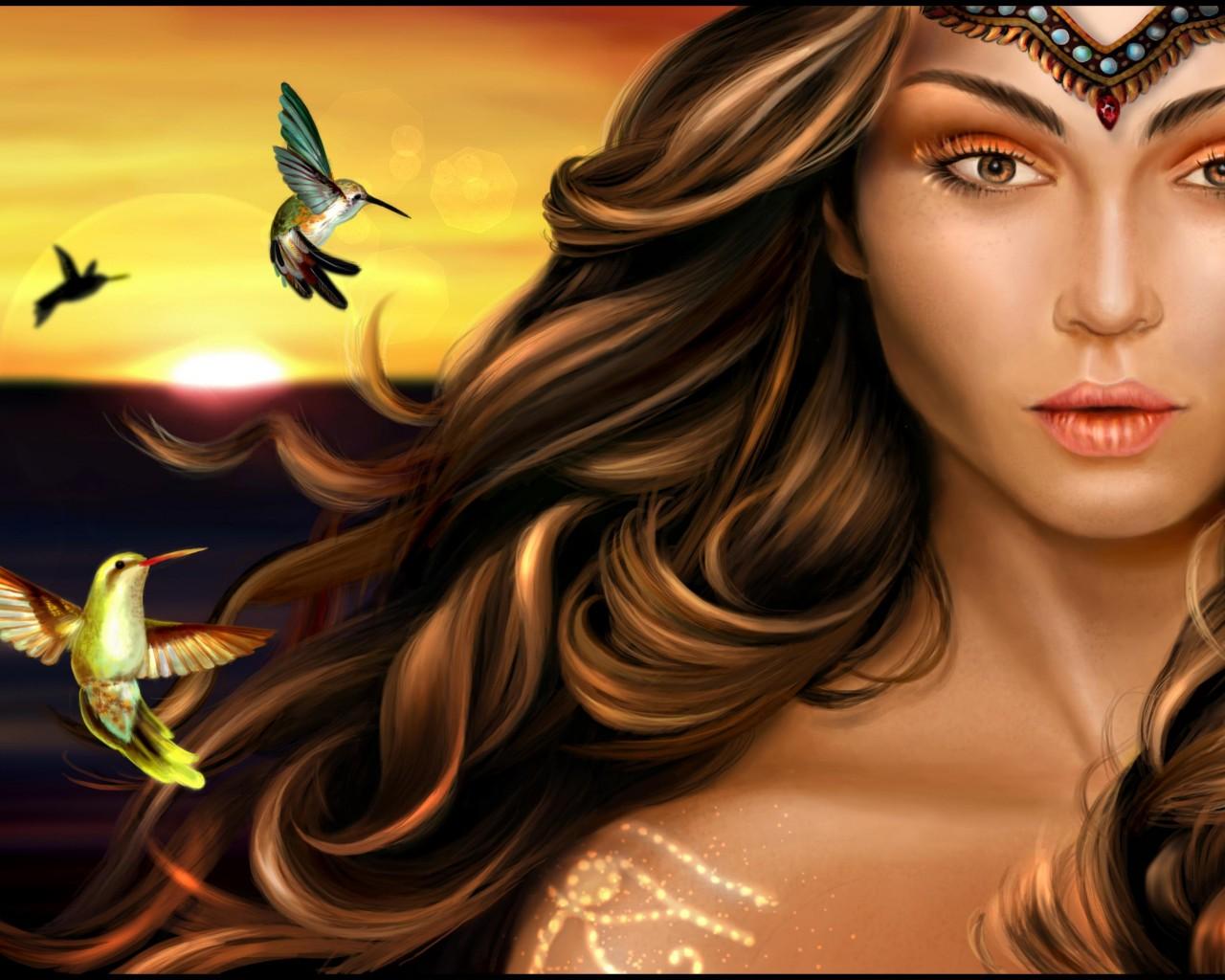 1280x1024 Egyptian Queen Symbols Lady Abstract 3D And Ultra 3840x2160 HD Wallpaper 1483934 :