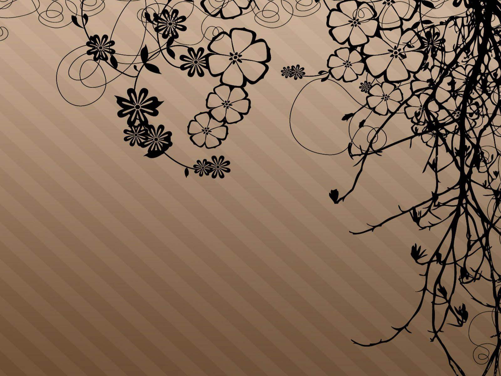 Flowers and Aesthetic Brown Background Graphic by povridestudio