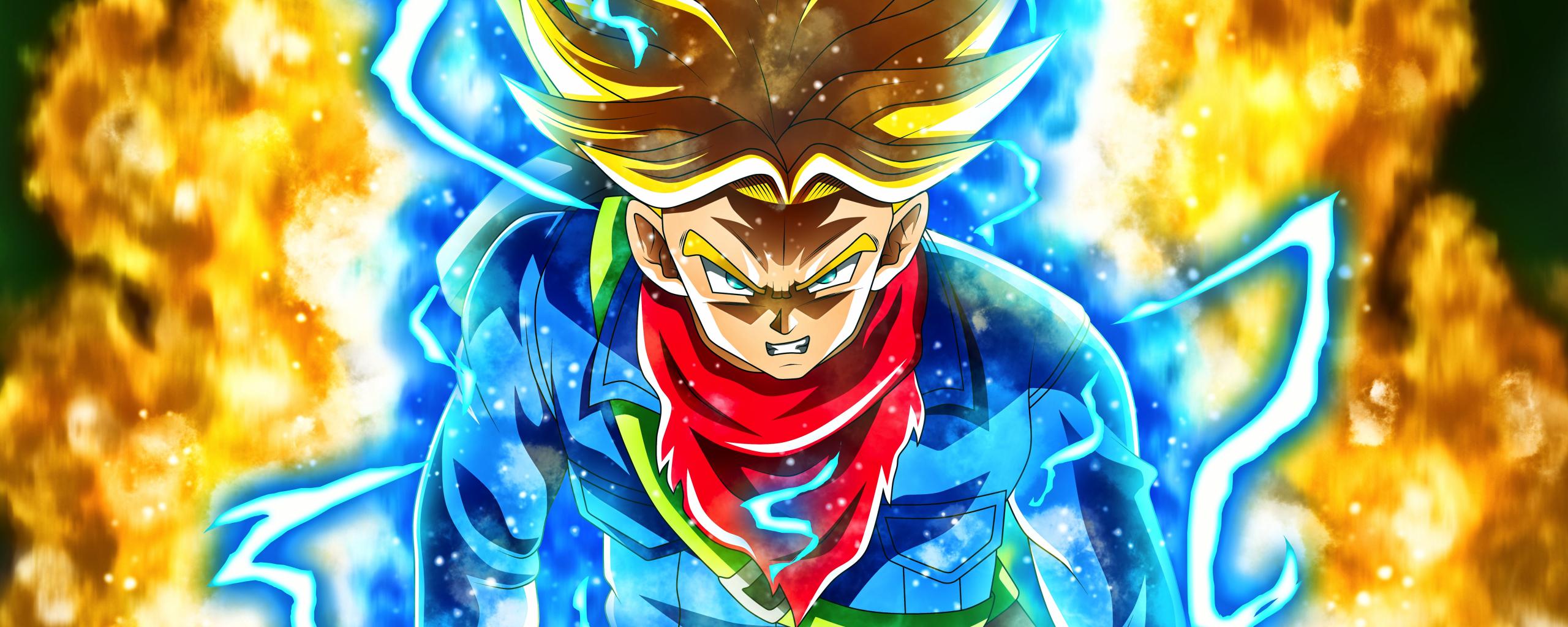 2560x1024 Desktop Wallpaper Angry, Anime Boy, Trunks, Dragon Ball Z, HD Image, Picture, Background, D0ece4