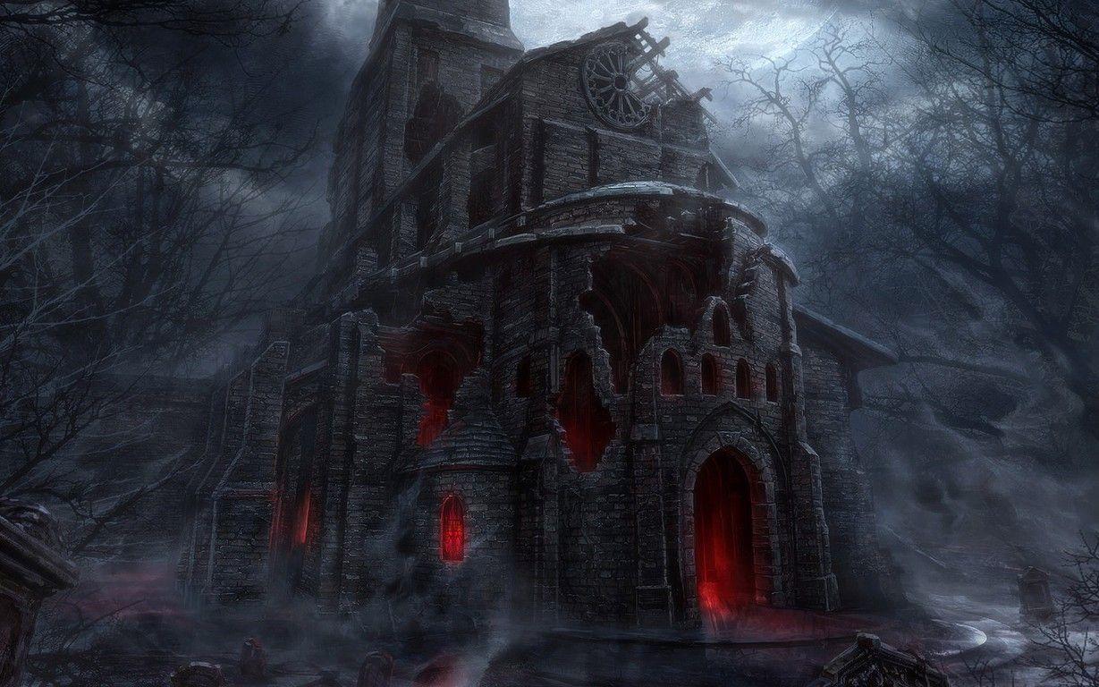 1229x768 Haunted Castle Forest image haunted abandoned castle in woods creepy, haunted in northern in, haunted castle moon android wallpaper free