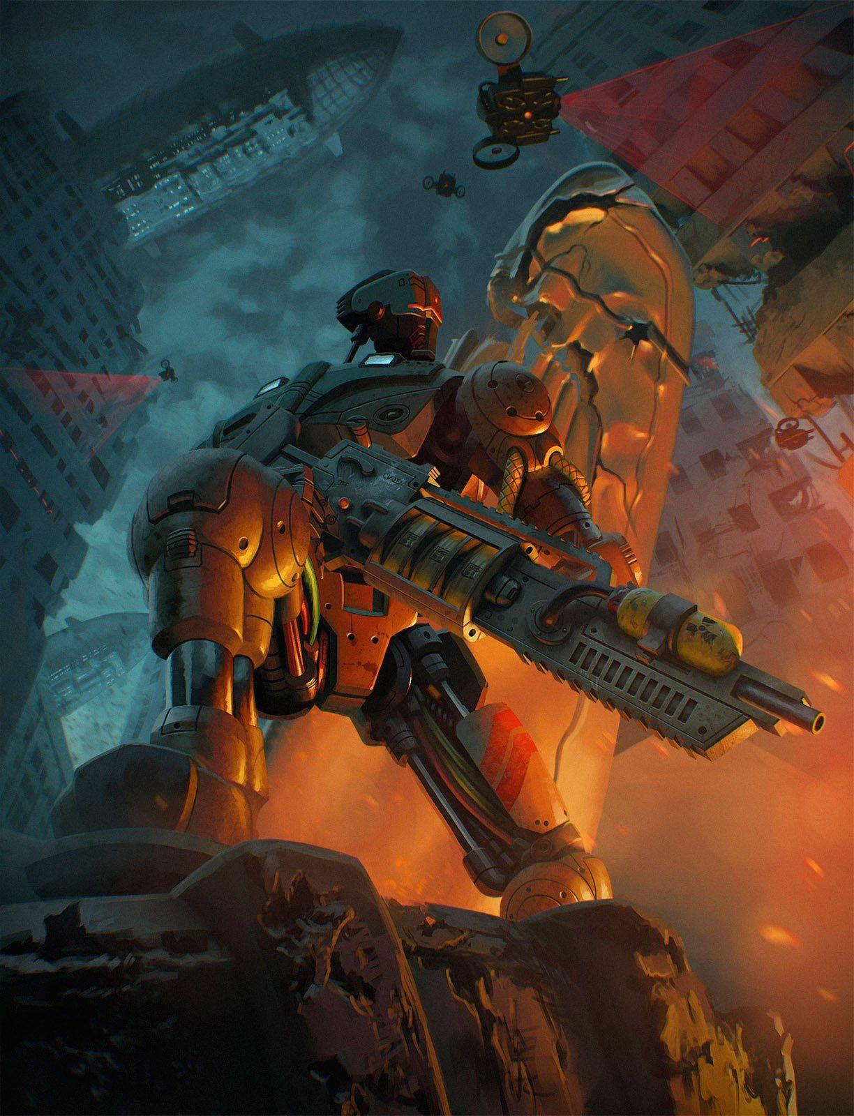 1224x1600 Epic Robot - Robot concept art, Robot art, Fantasy concept art