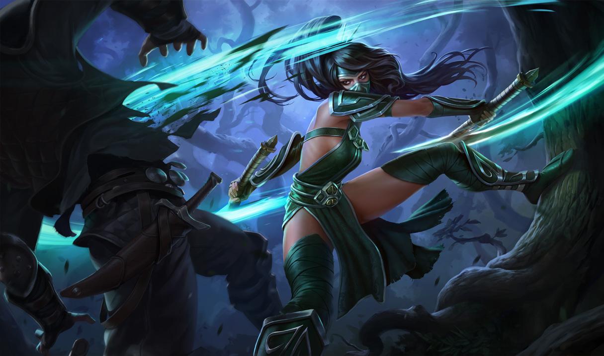 1215x717 Akali Classic Skin of Legends Wallpaper