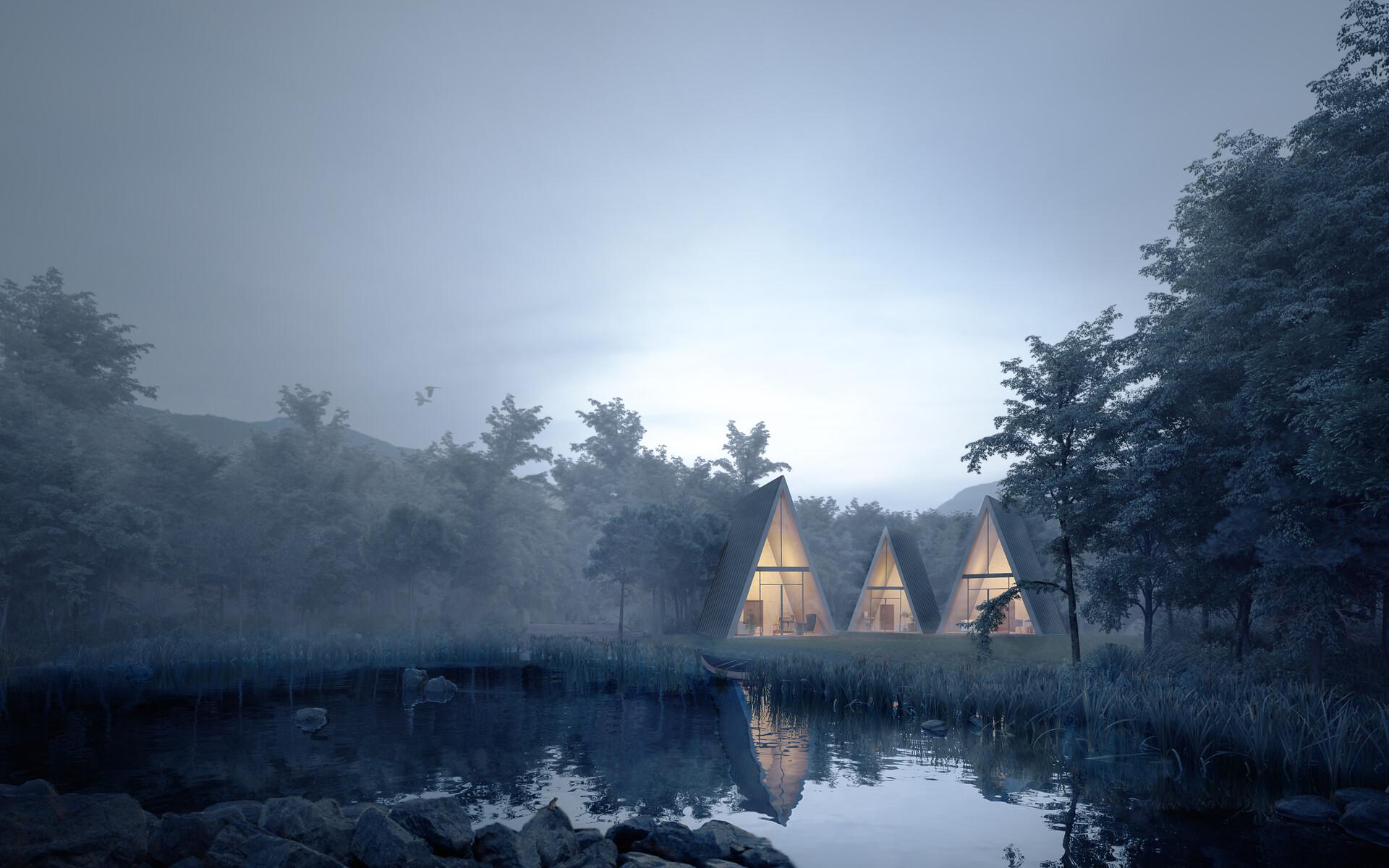 1920x1200 Misty Woods, Carlos Costa Blanes