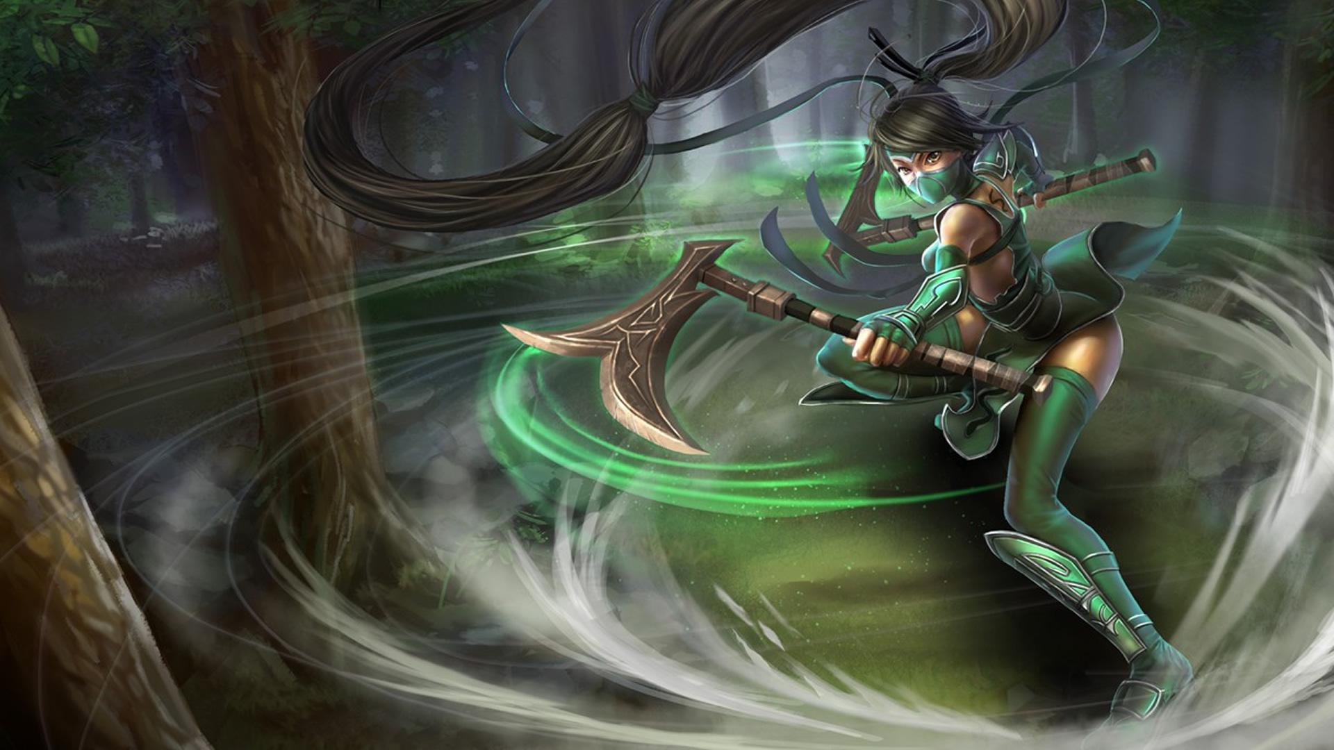 1920x1080 Akali Classic Chinese Wallpaper
