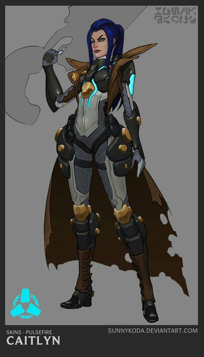 686x1200 Pulsefire Caitlyn of Legends. League of legends, League of legends tips, Legend drawing