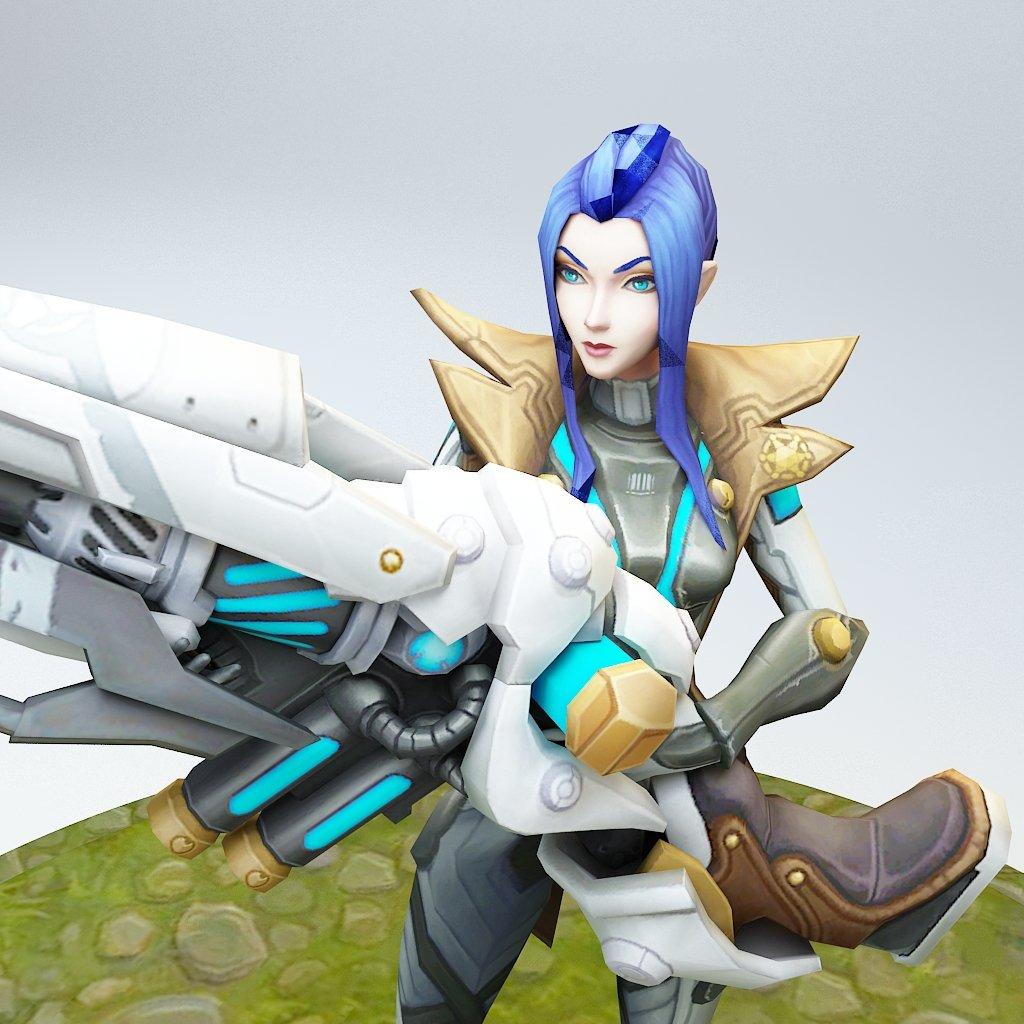 1024x1024 Pulsefire Caitlyn from League of Legends 3D Model