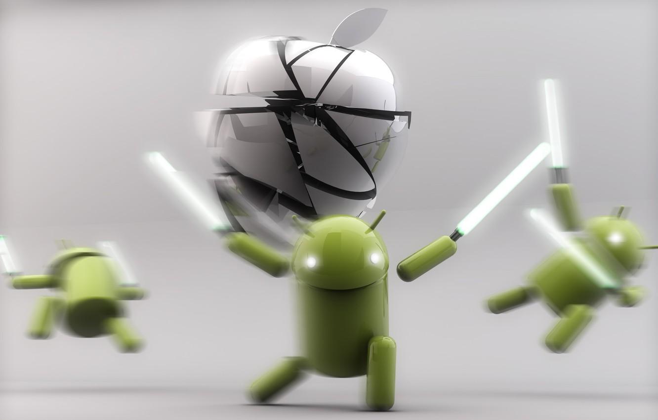 1332x850 Wallpaper Apple, Android, Green, White, Silver, Lightsaber Image For Desktop, Section Hi Tech