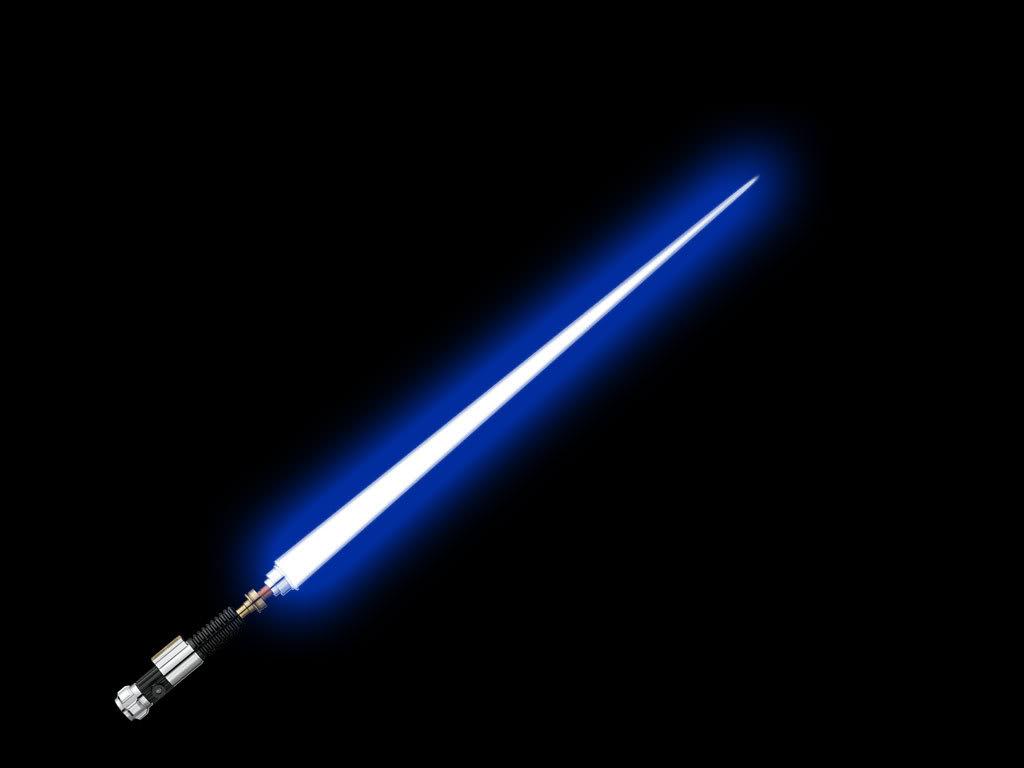 1024x768 Blue Lightsaber Wallpaper