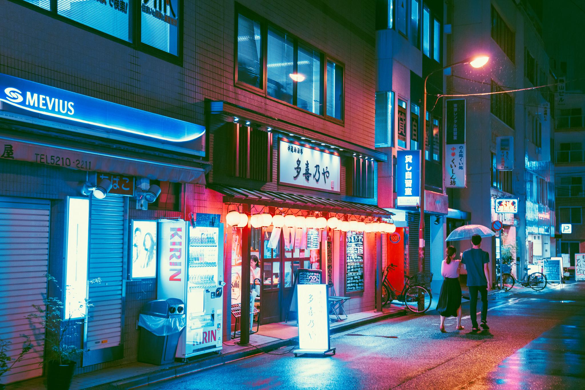 2048x1366 #road, #neon, #Japanese, #street, wallpaper. Mocah HD Wallpaper