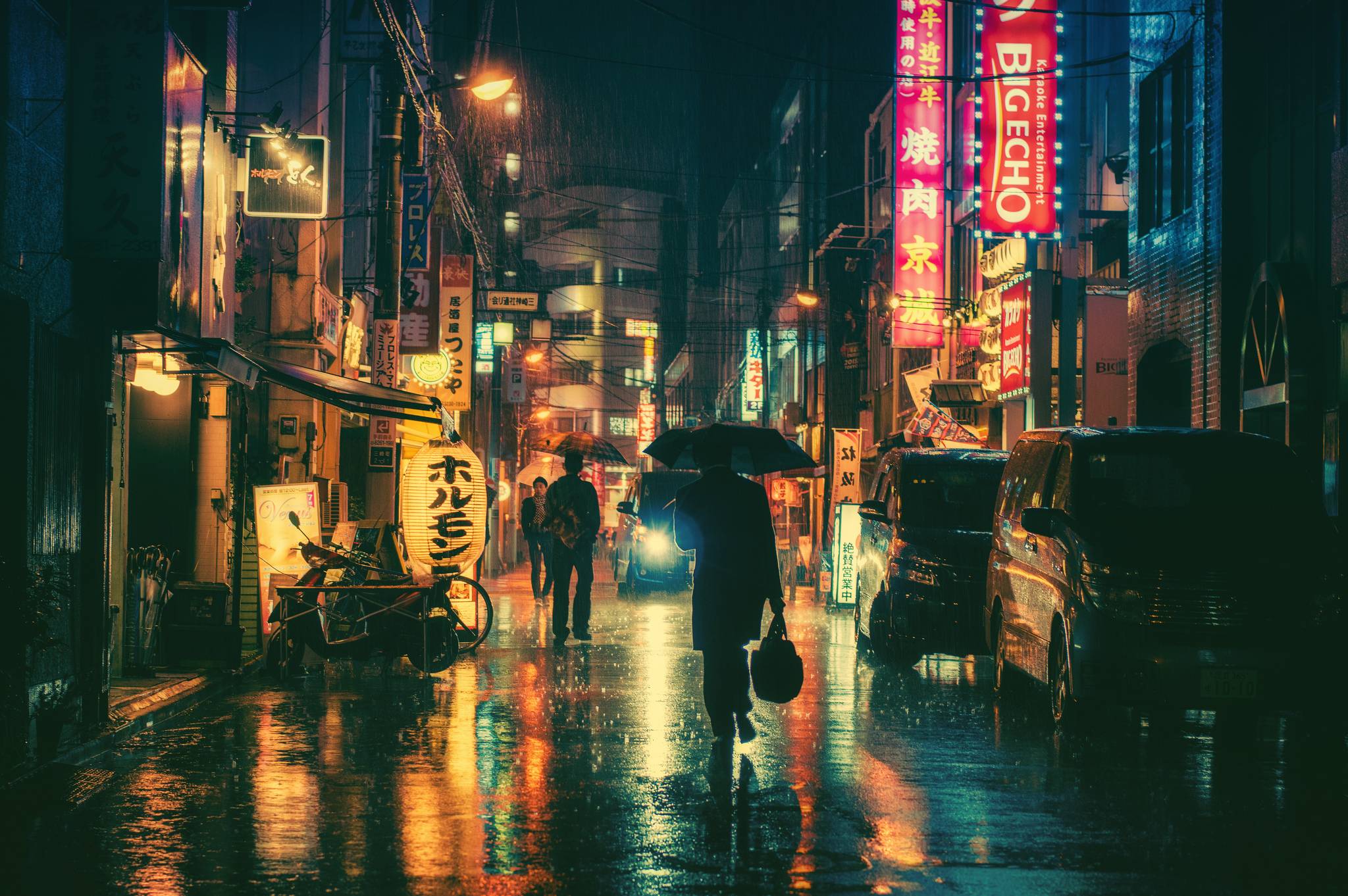 2048x1362 #neon, #Masashi Wakui, #night, #Japan, wallpaper. Mocah HD Wallpaper