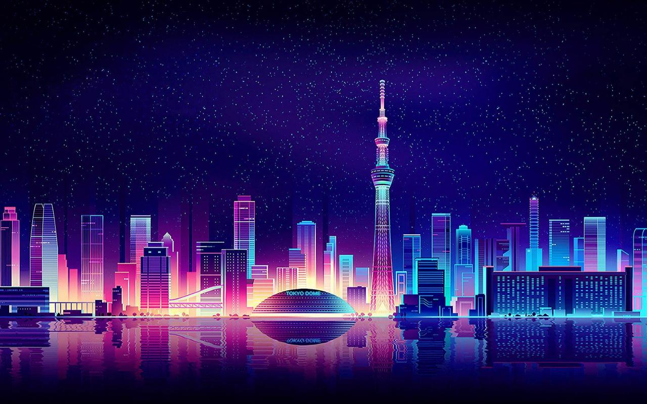 1280x800 Download 1280x800 wallpaper tokyo, cityscape, buildings, digital art, full hd, hdtv, fhd, 1080p, widescreen, 1280x800 HD image, background, 10214