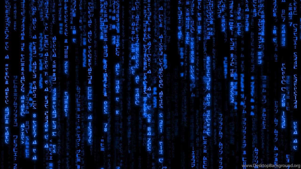 1280x720 24073) Blue Matrix Background HD Wallpaper WalOps.com Desktop Background