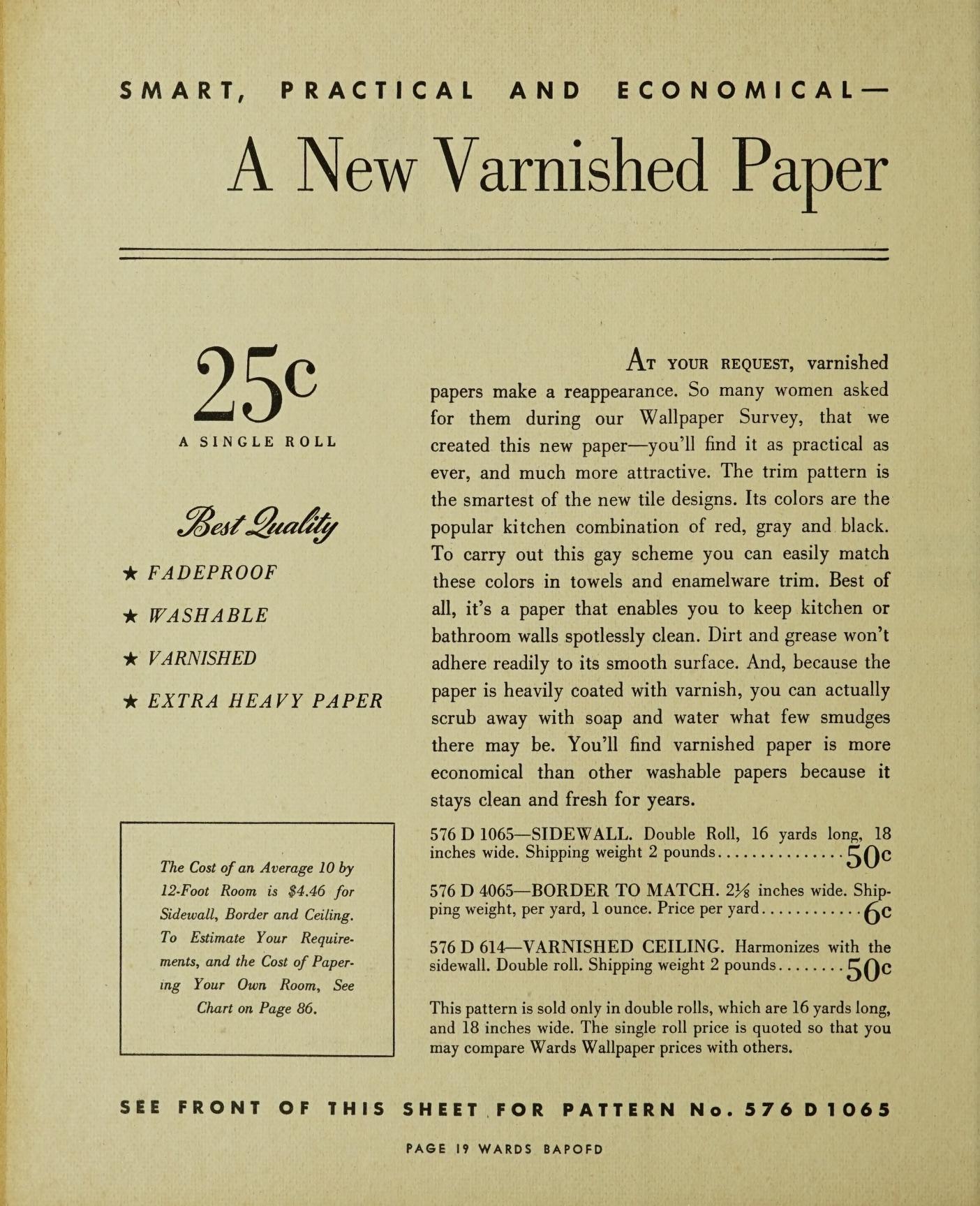 1404x1727 Vintage Wallpaper Ideas from a 1940 Montgomery Ward Catalog Vintage Inn
