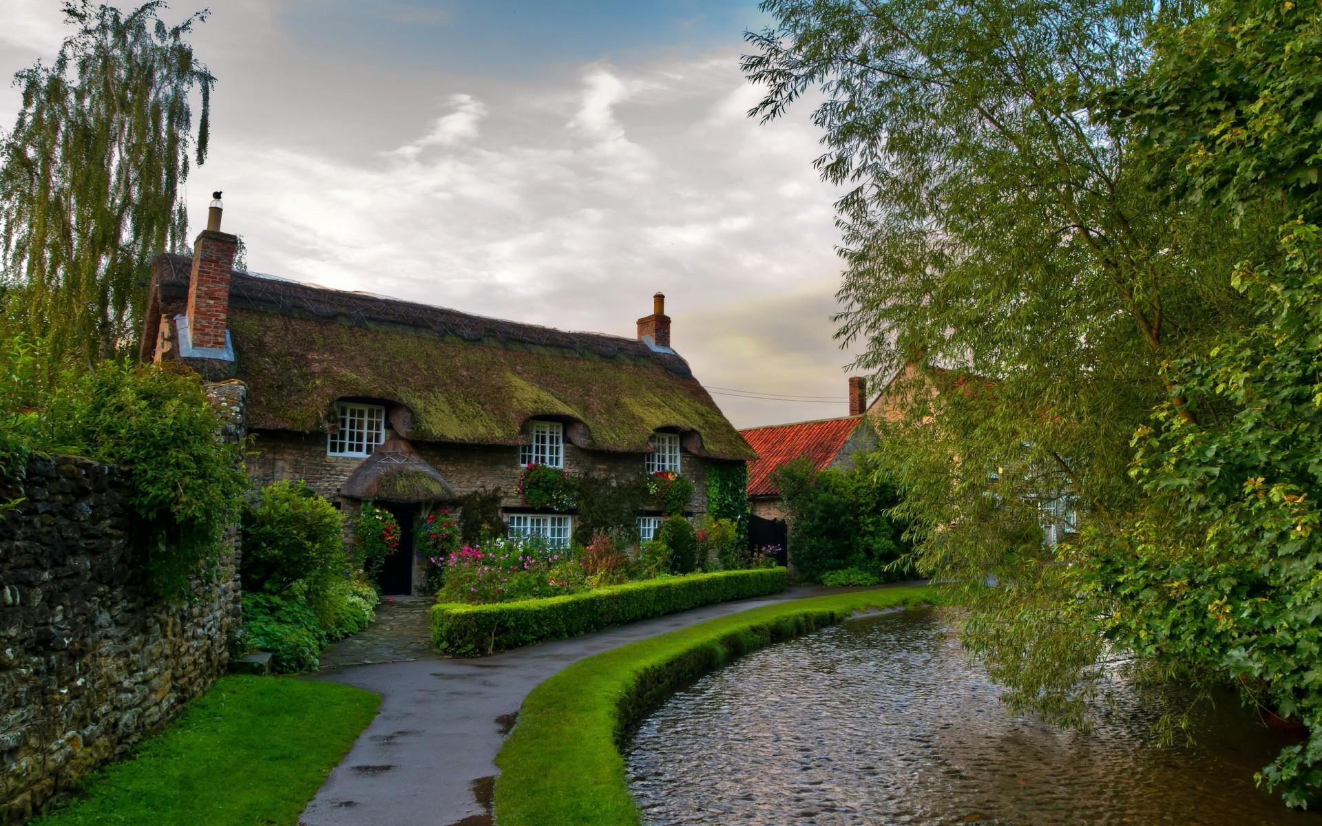 1920x1200 River house wallpaperx1200