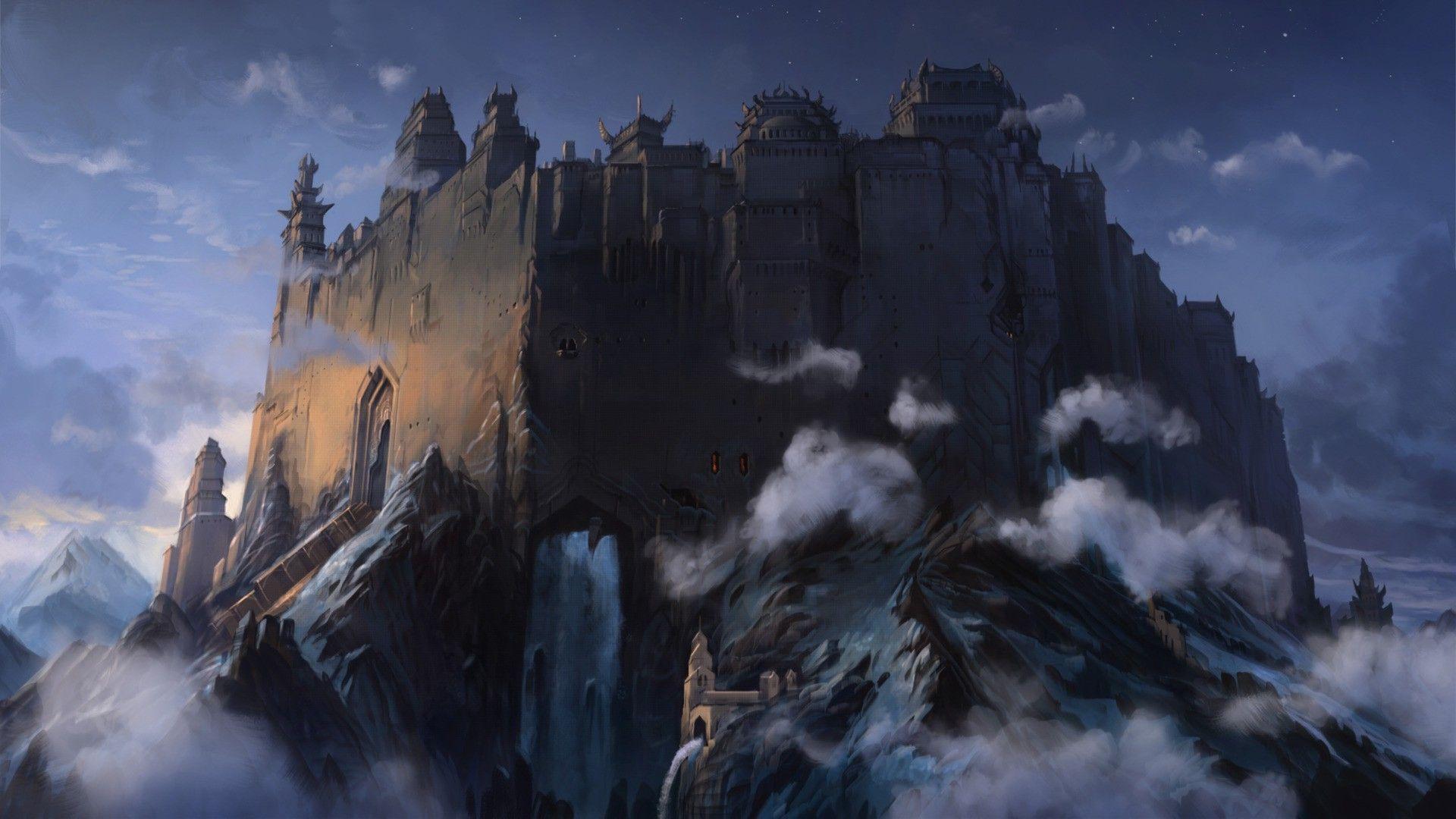 1920x1080 Mountain Castle Collection See All #Wallpaper : #wallpaper #background #travel. Landscape art, Fantasy landscape, Fantasy art