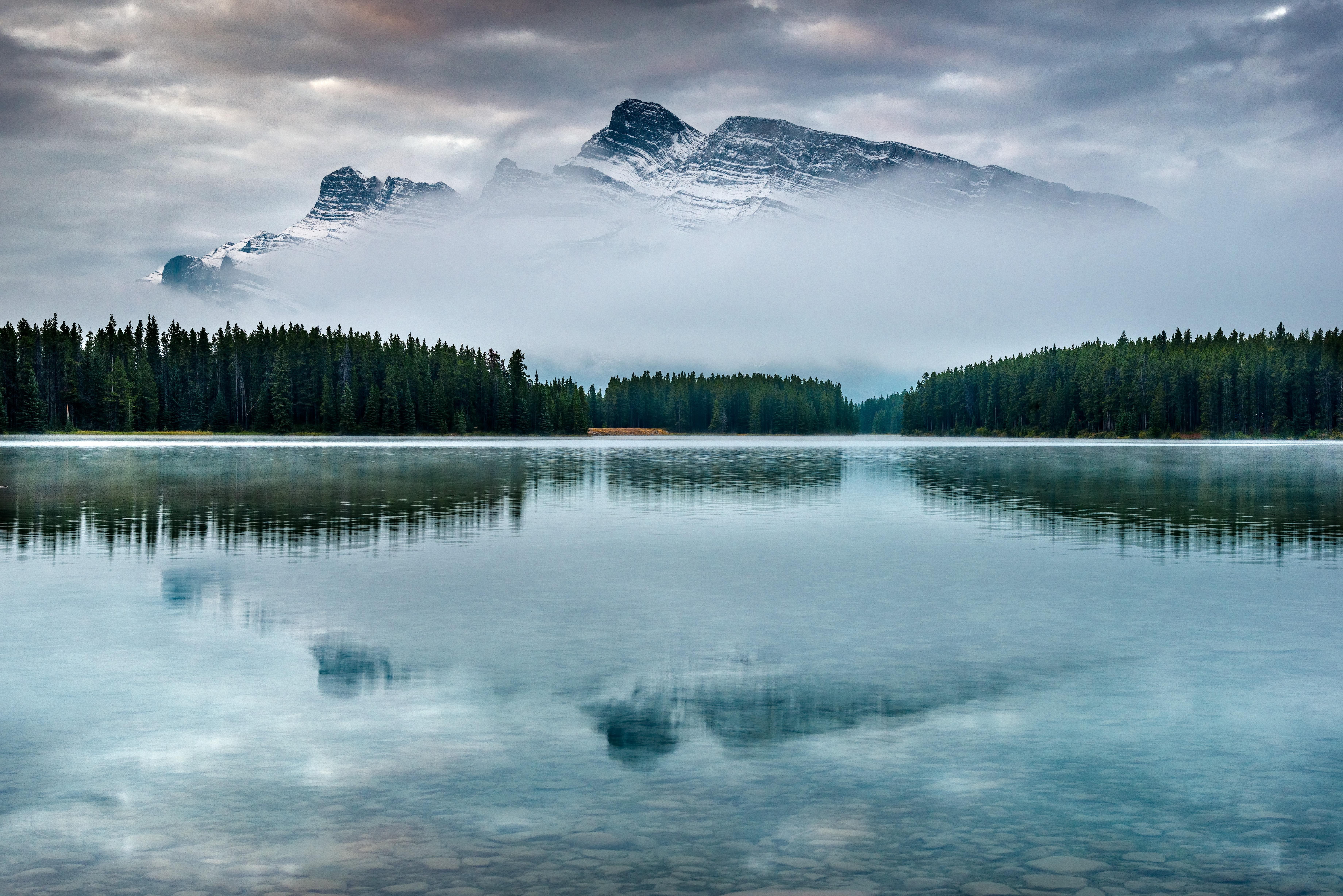 7360x4912 7360x4912 #lake, #sunrise, #water, #reflection, #rocky, #landscape, #peak, #Creative Commons image, #sky, #fog, #forest, #cloud, #snow, #nature, #summit, #mountain, #park, #woodland, #minnewanka, #tree, #travel. Mocah HD Wallpaper