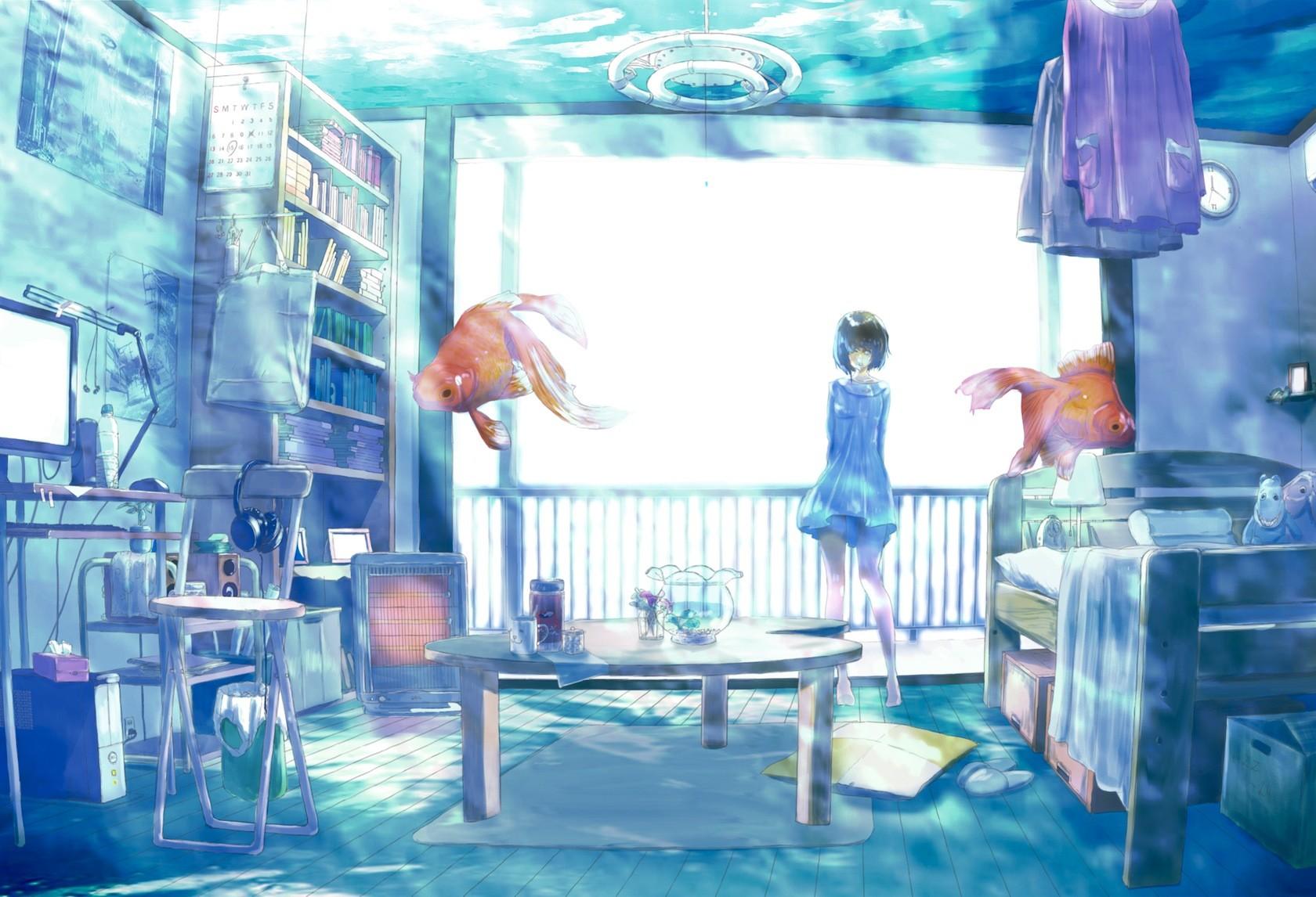 1680x1146 Anime Girl Room