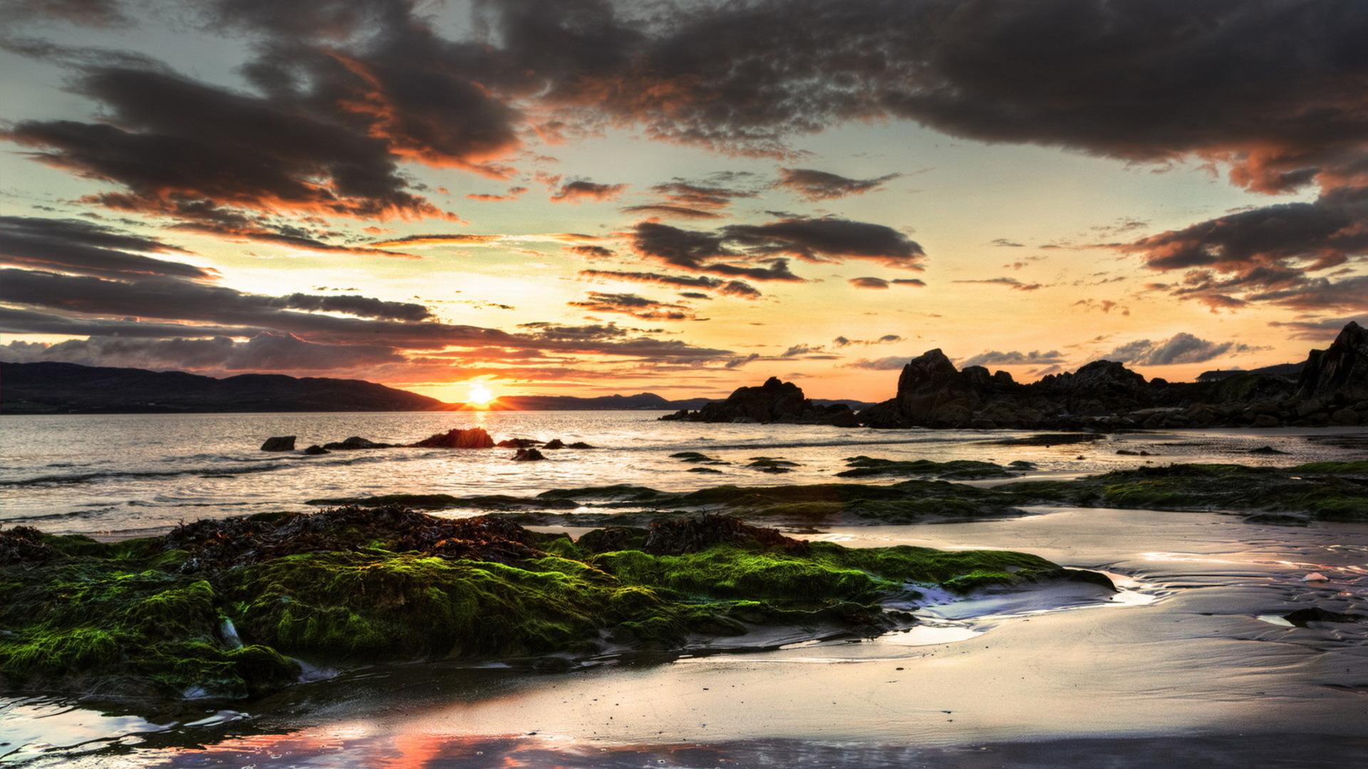 1920x1080 Cool Beach Rocks Wallpaper