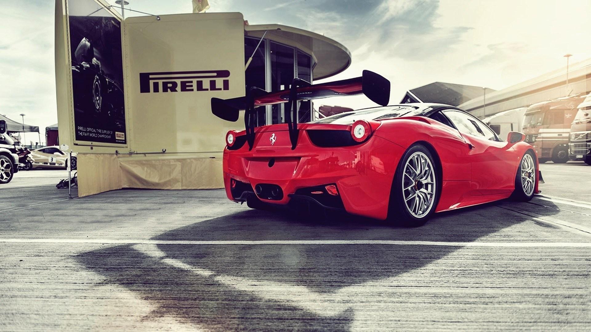 1920x1080 Ferrari 458 Italia GT3 Red Back wallpaperx1080