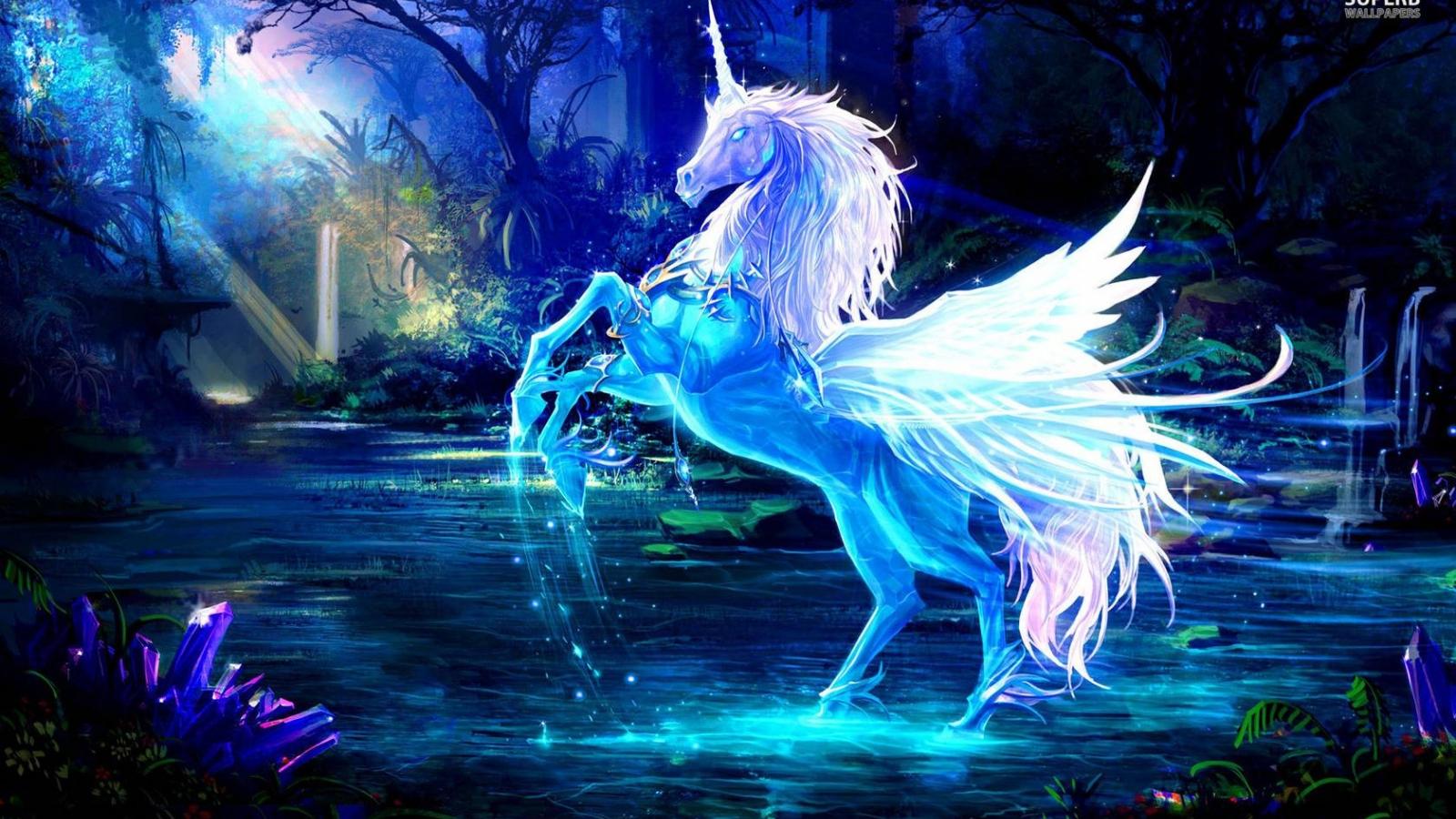 1600x900 unicorn wallpaper hd, fictional character, mythical creature, unicorn, cg artwork, mythology