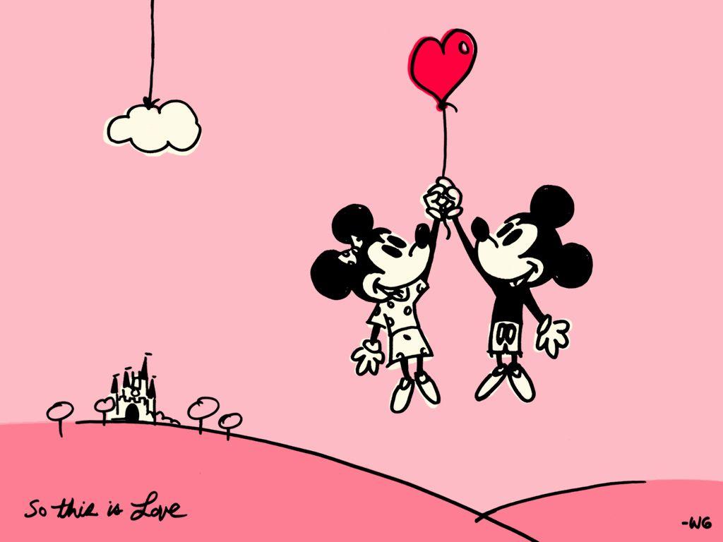 1024x768 Free Disney Valentine Wallpaper