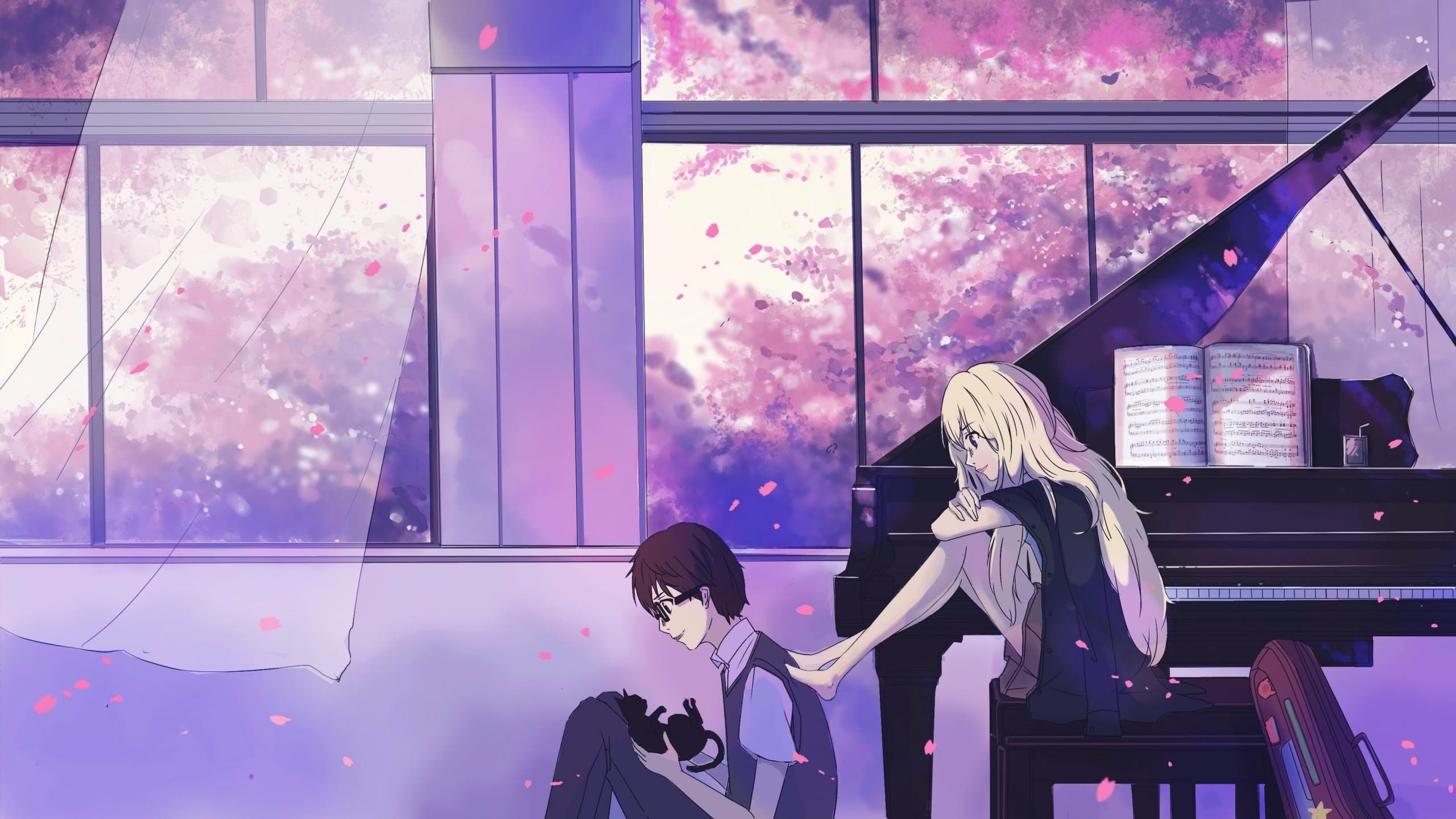 2560x1440 Kousei Arima wallpaper HD for desktop background