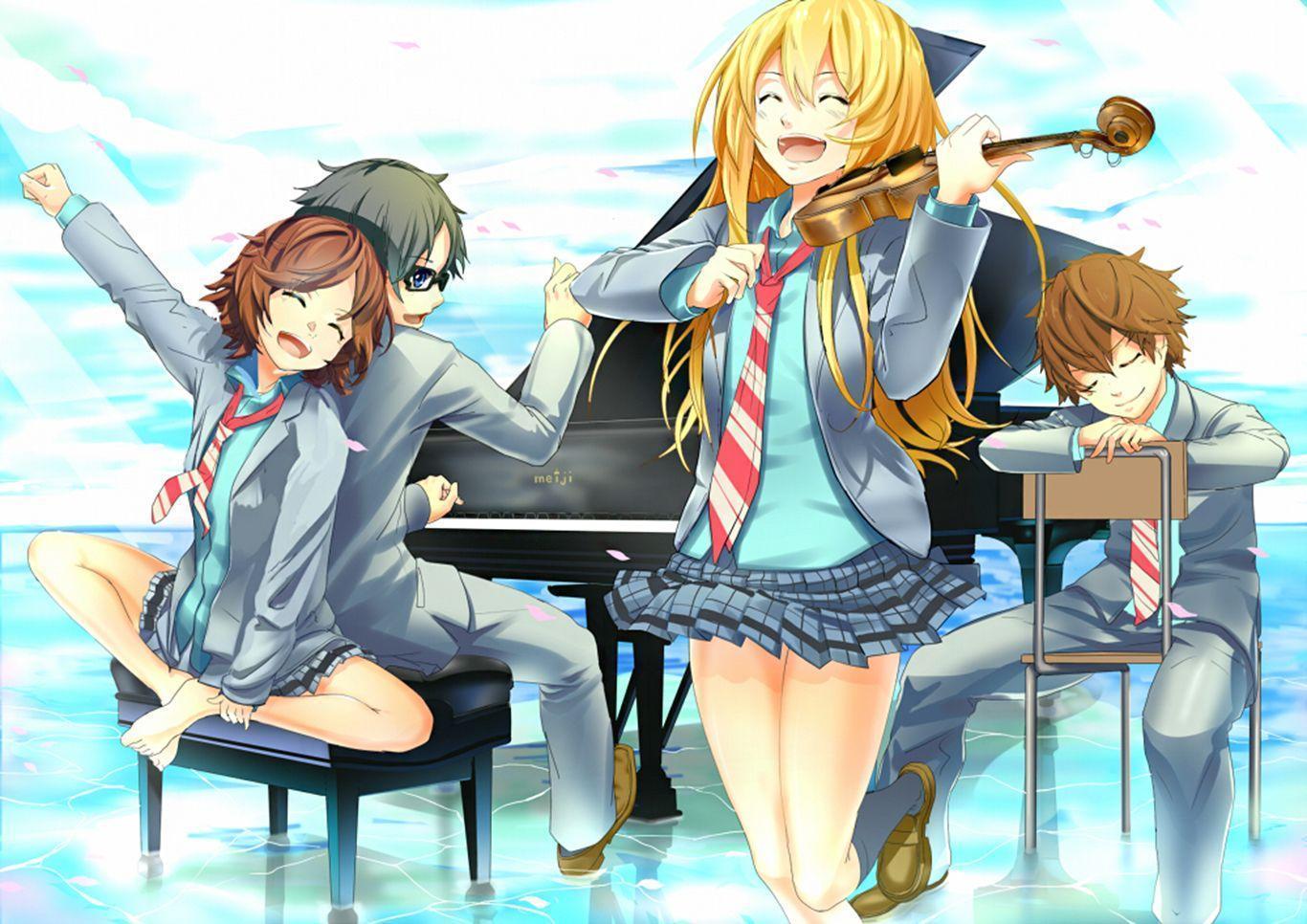 1366x966 Shigatsu Wa Kimi No Uso Wallpaper