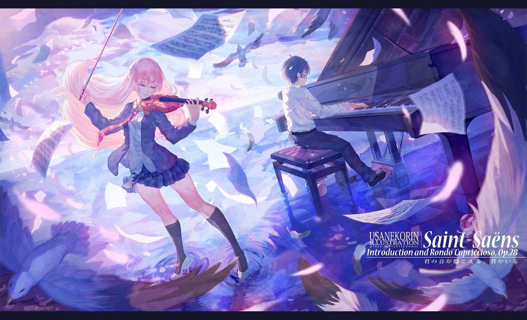 1723x1047 Shigatsu Wa Kimi No Uso Wallpaper