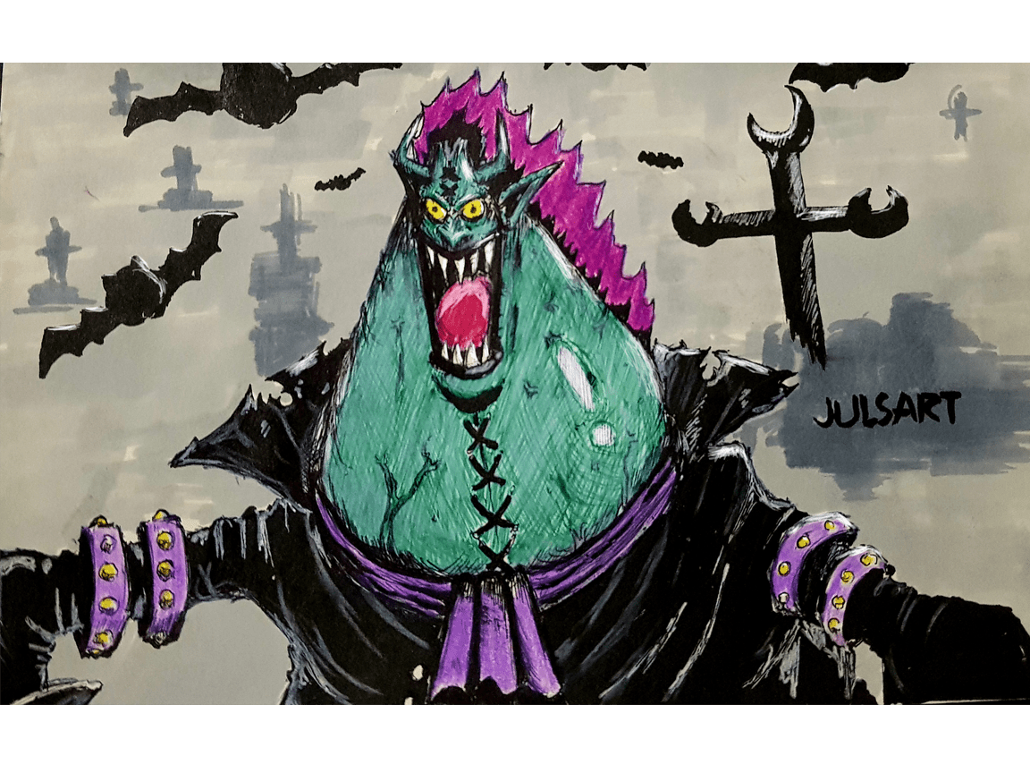 1152x864 ArtVenture Contest: GECKO MORIA OF ONE PIECE 1000 Shadows Form
