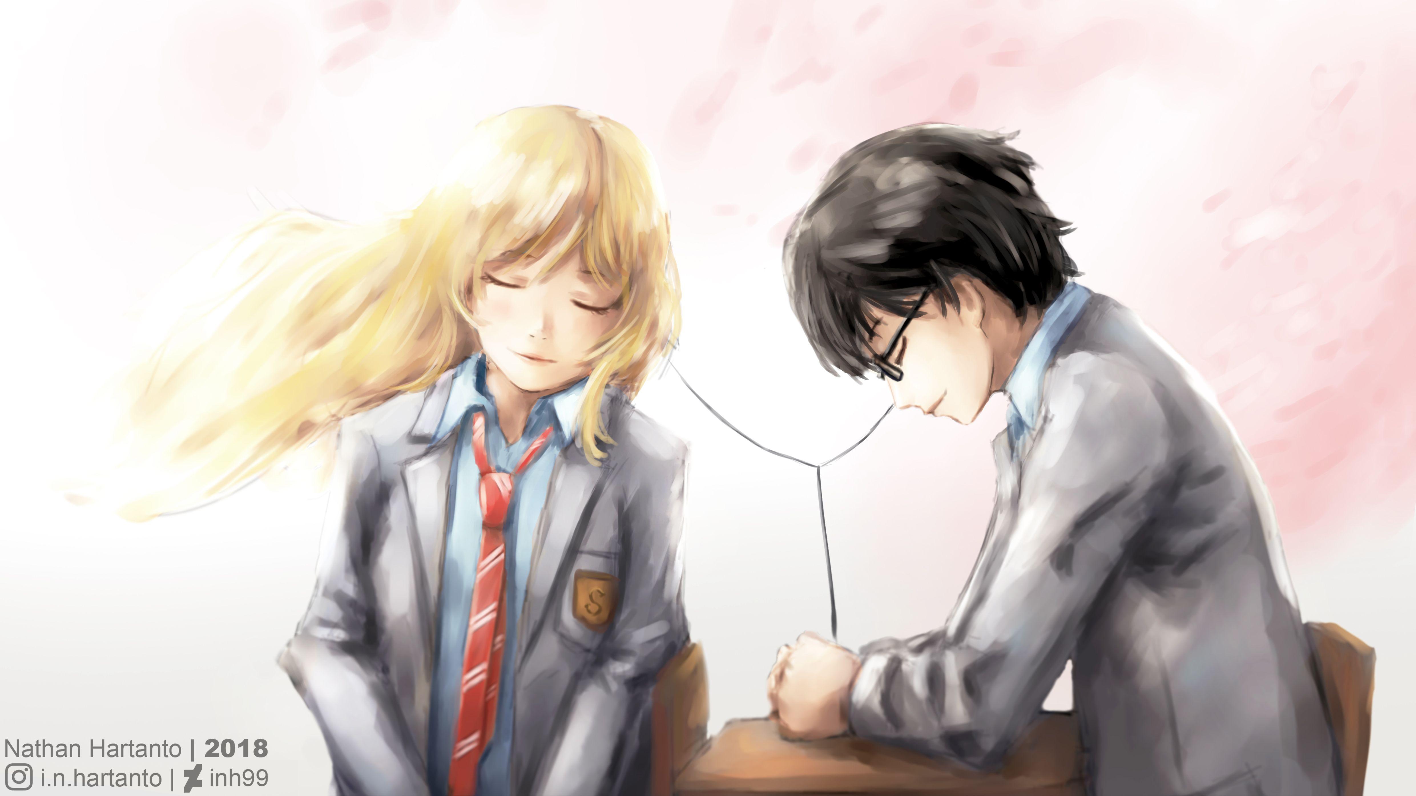 4961x2790 Kaori Miyazono Kousei Arima In Your Lie In April Samsung