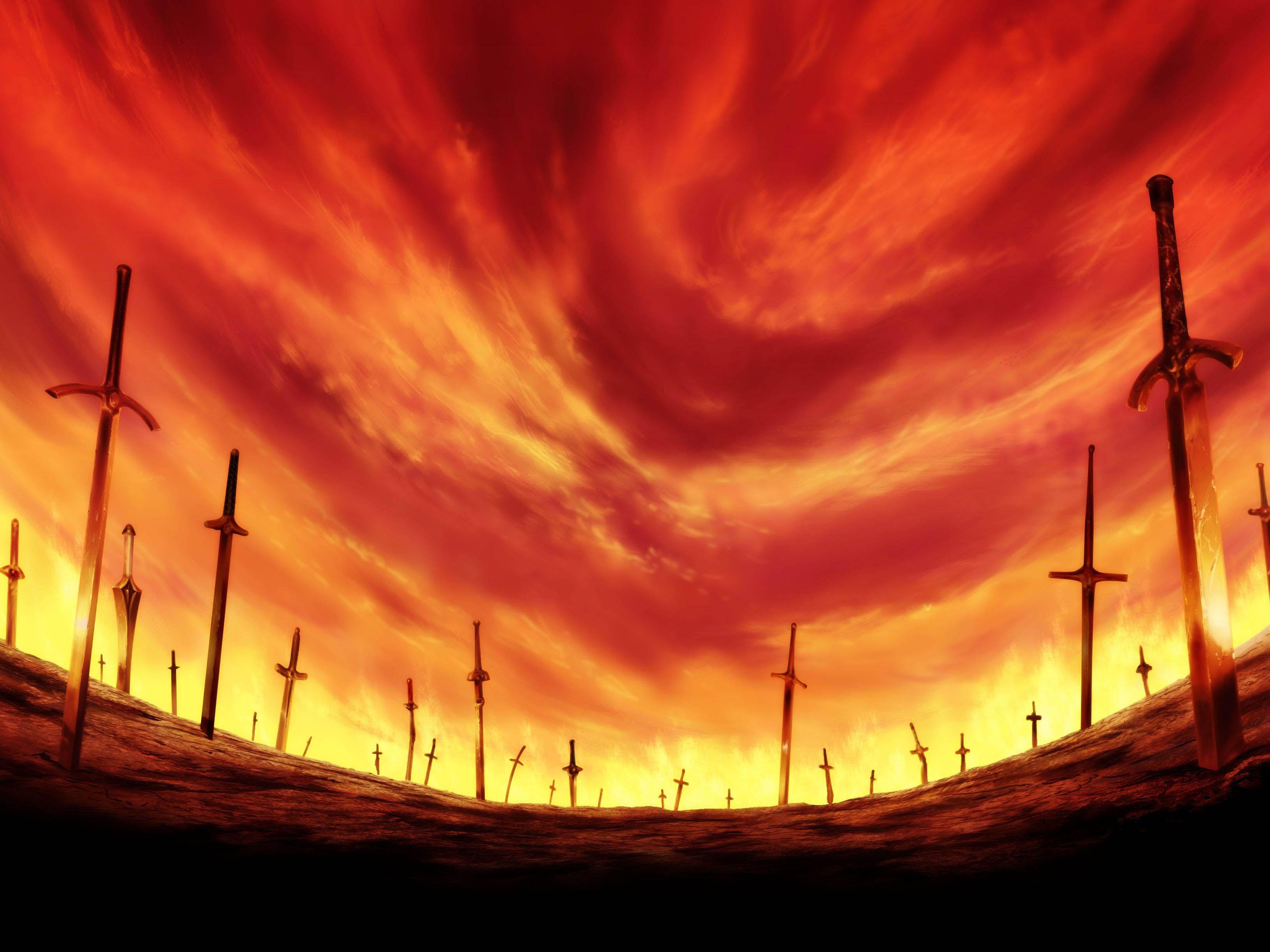3259x2444 Sky Sword Anime Fate Stay Night