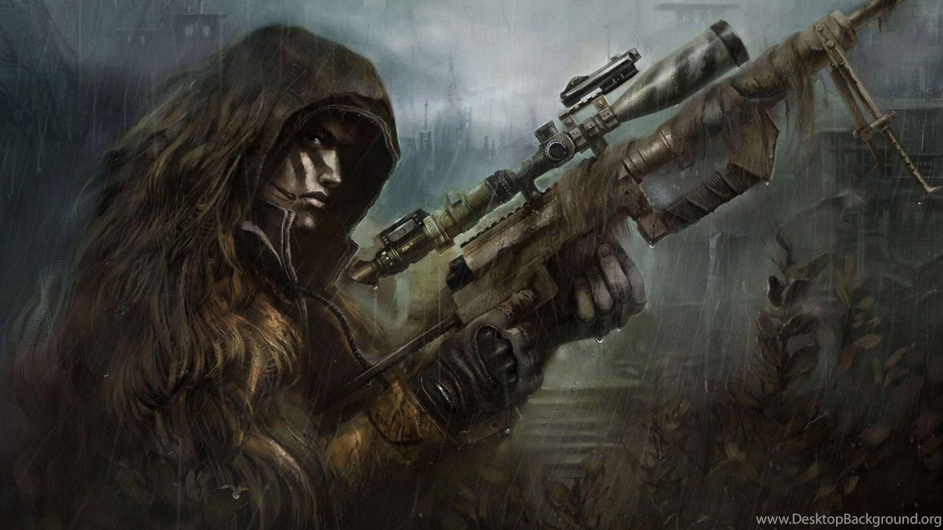 1920x1080 Full HD Wallpaper Sniper Ghost Warrior Rifle Heavy Rain Forest. Desktop Background