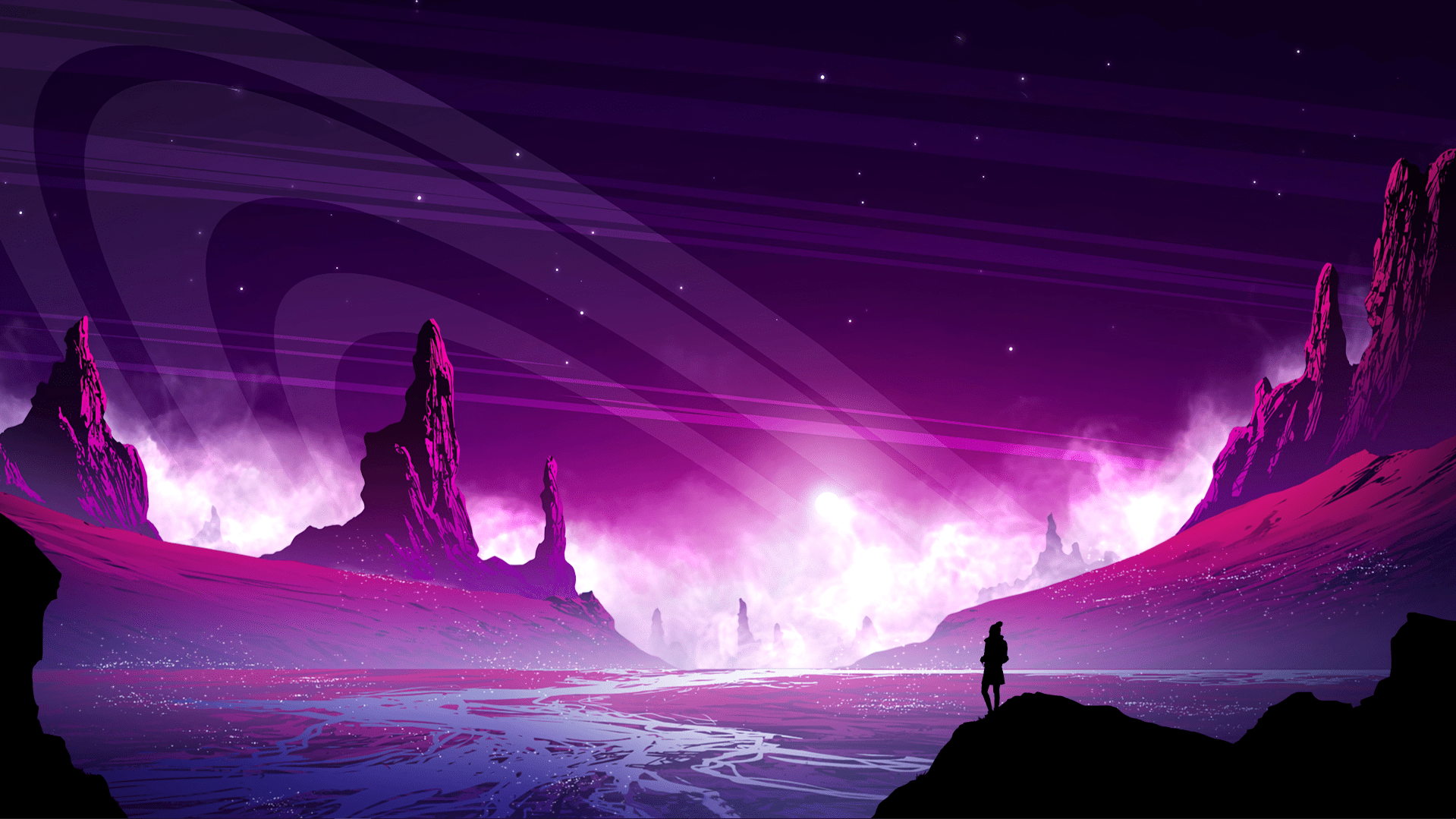 1919x1079 The rock and the river on the purple planet live wallpaper [DOWNLOAD FREE]