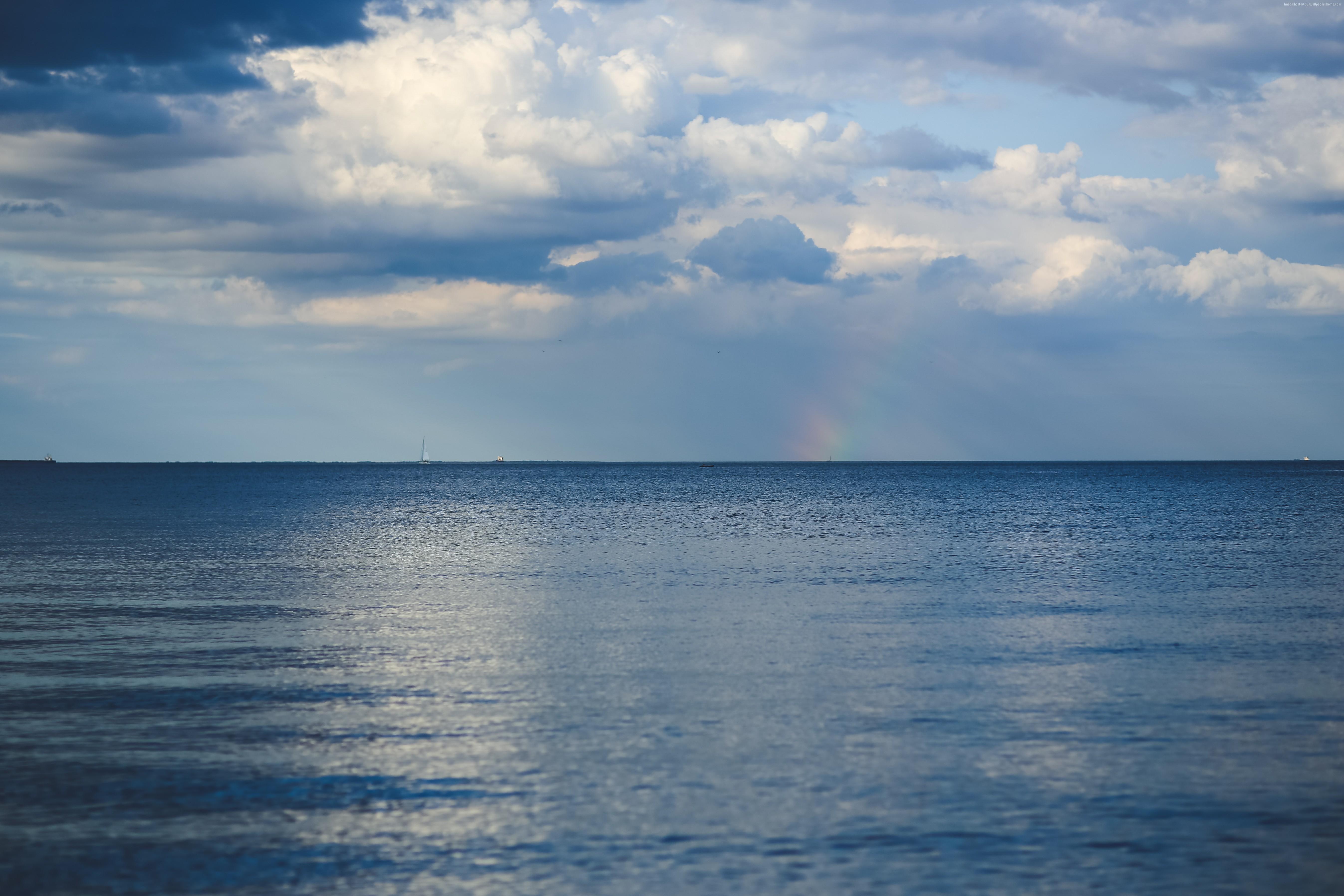 5386x3591 #horizon, #sky, k wallpaper, k, #Baltic sea, k, #clouds, #rainbow. Mocah HD Wallpaper