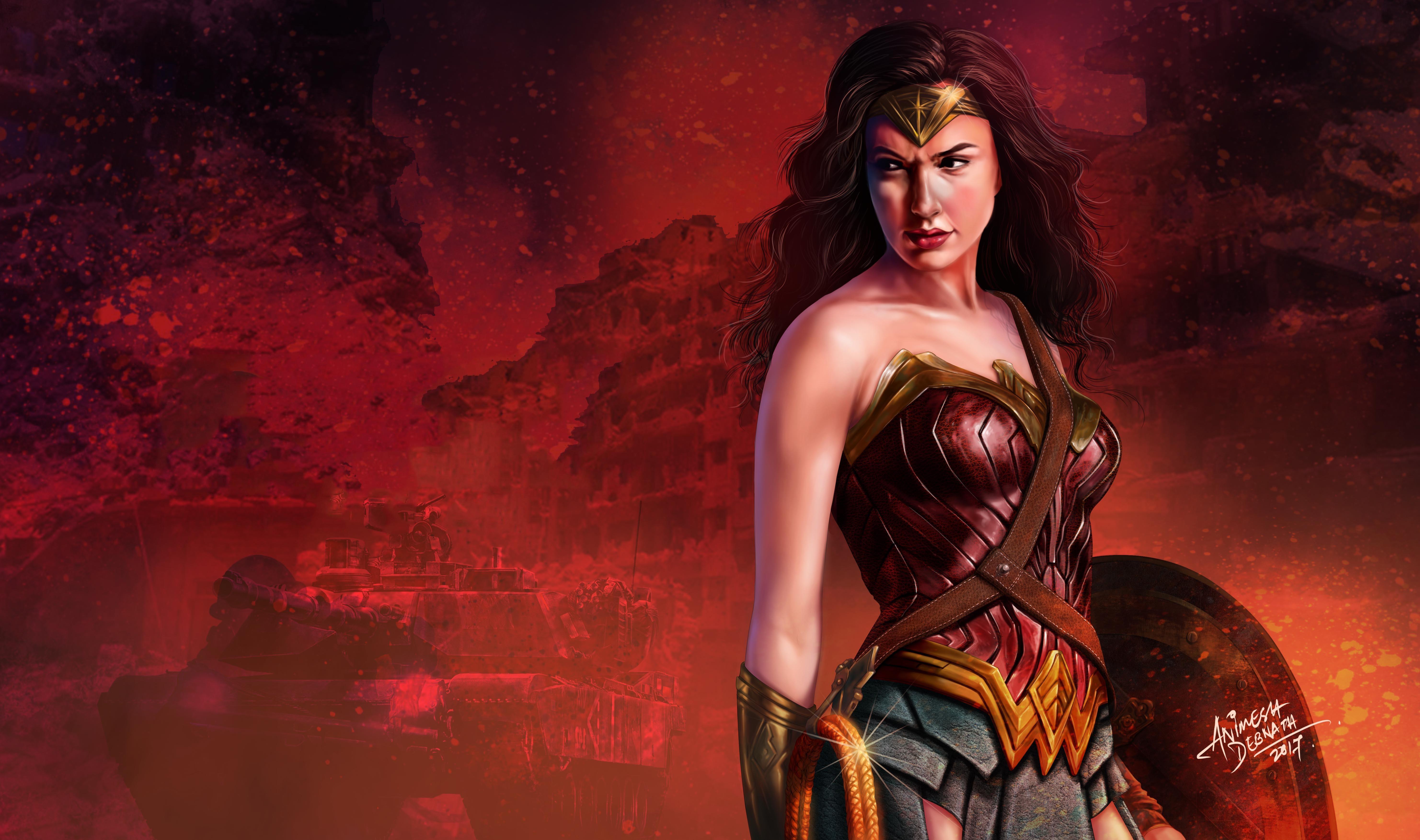 5927x3508 Wonder Woman 5k Gal Gadot Art, HD Superheroes, 4k Wallpaper, Image, Background, Photo and Picture