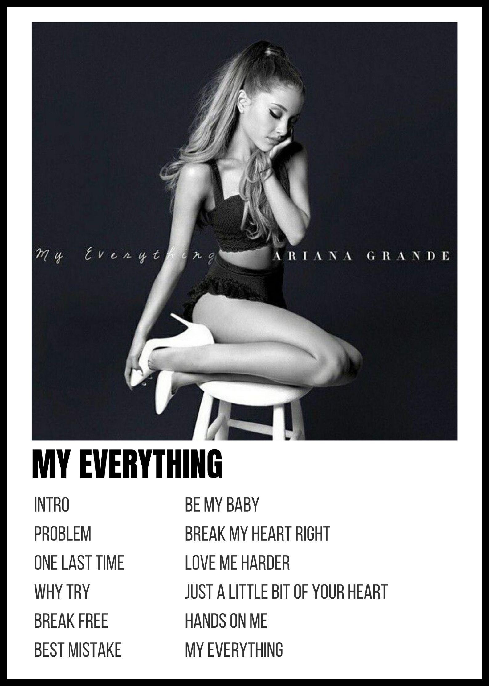 1587x2224 ariana grande. my everything tracklist. Ariana grande album cover, Ariana grande album, Ariana grande