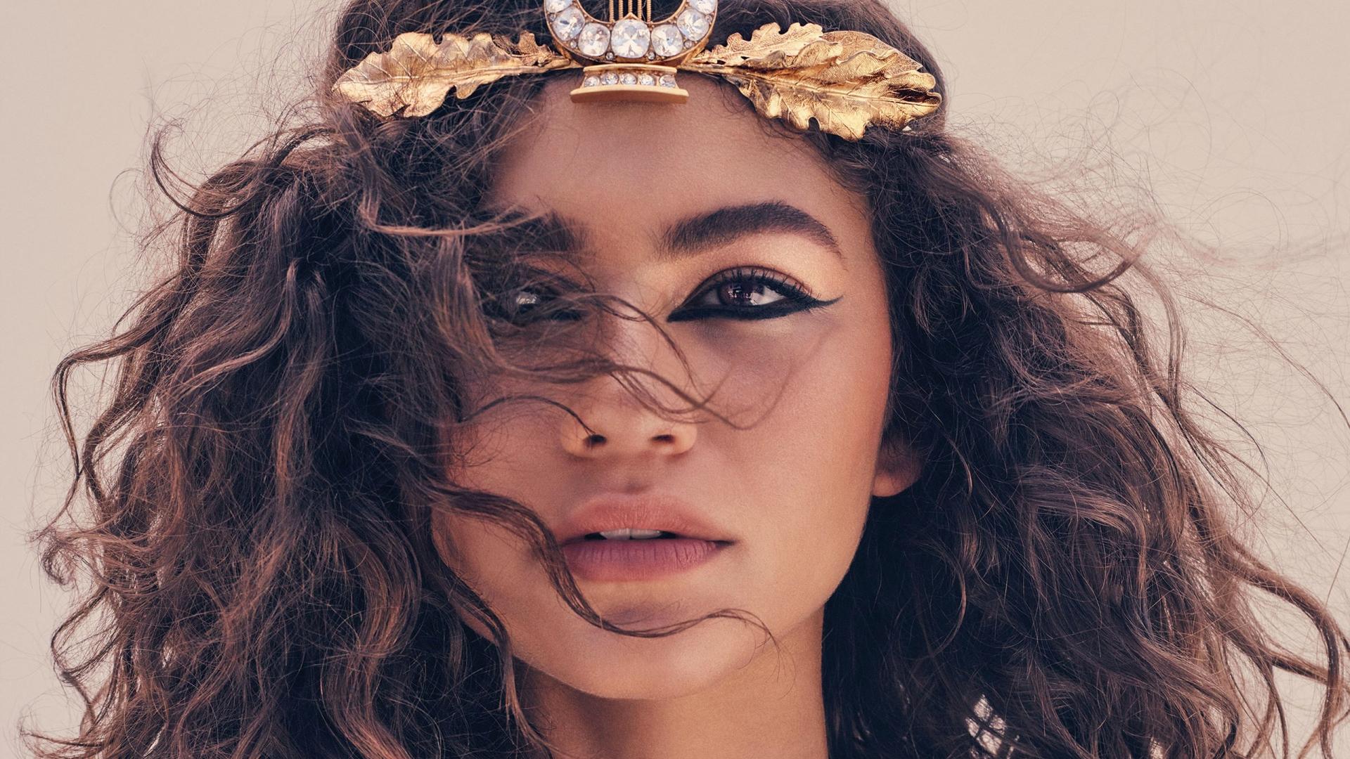 1920x1080 Zendaya Coleman curly hair Wallpaper 2k Quad HD