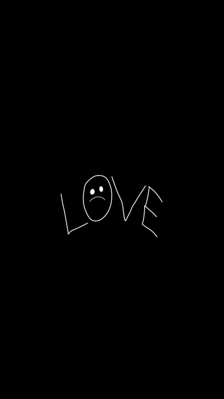 750x1334 lil peep love #lilpeep #riplilpeep # giấy dán tường # đen và trắng # tình yêu