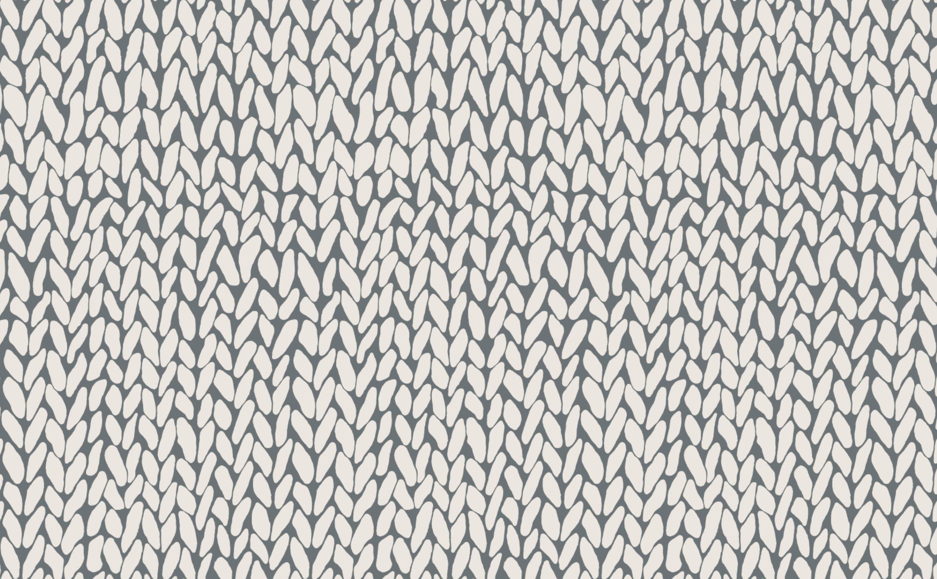 3028x1872 Closeup Knitting Wallpaper for Walls. Hand Knit Grey