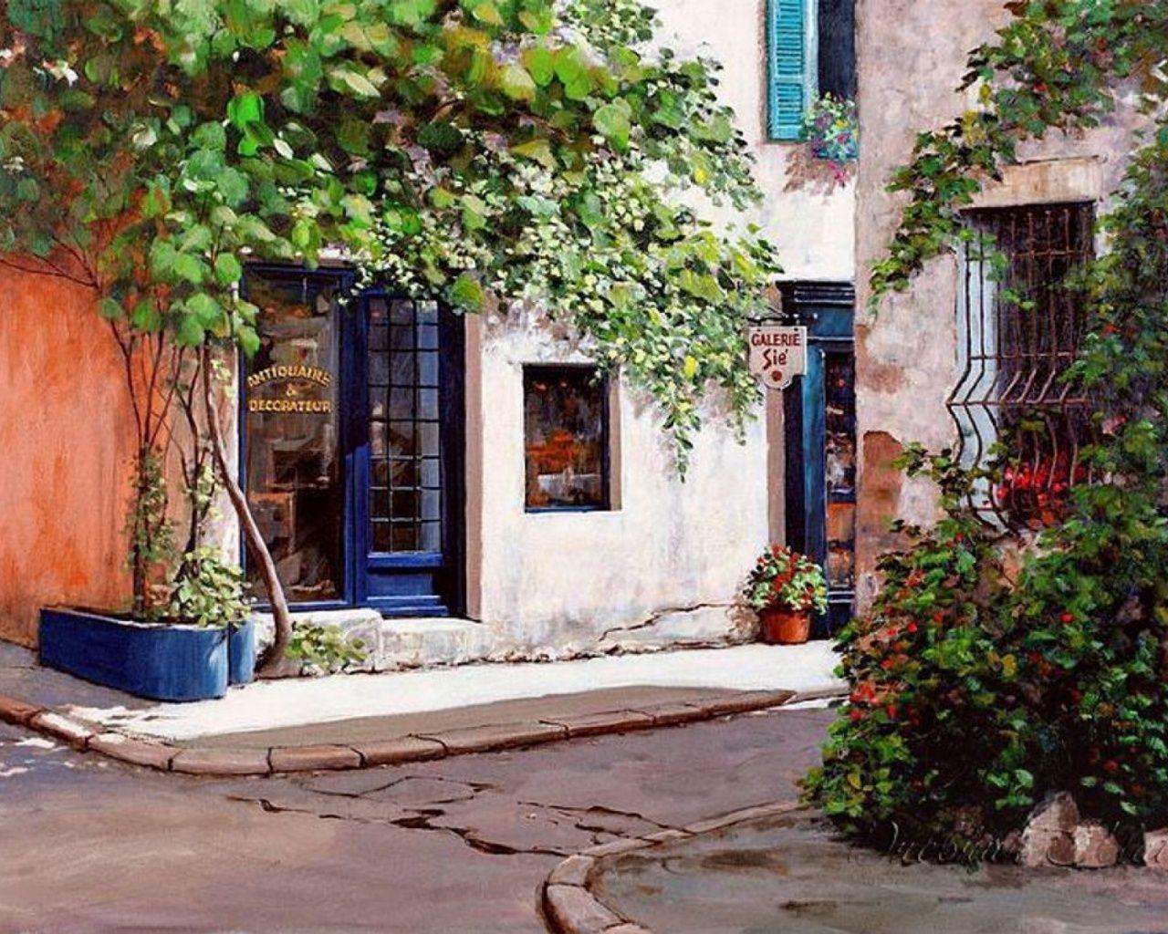 1280x1024 Antiques Shops Provence France wallpaper. Antiques Shops Provence