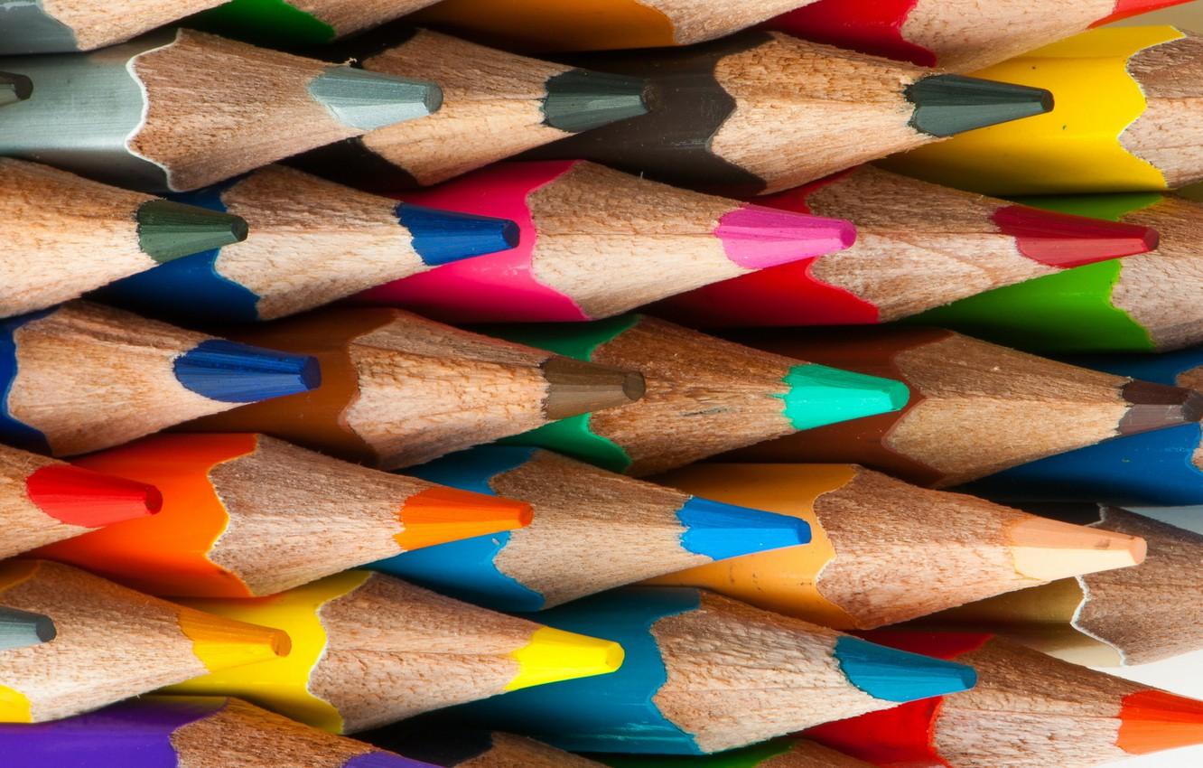 1332x850 Wallpaper wood, pattern, color, colored pencils image for desktop, section макро