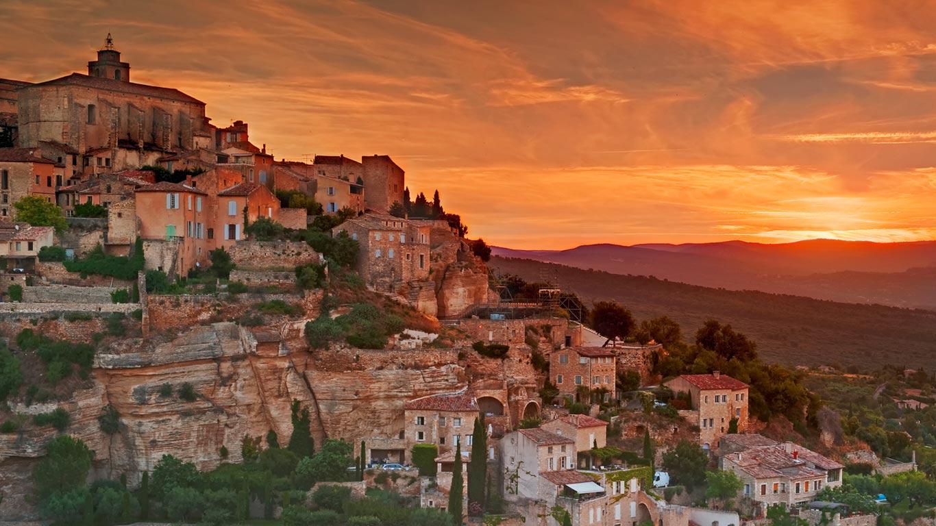 1366x768 Gordes, Provence Alpes Côte D'Azur, France Wallpaper By T1000
